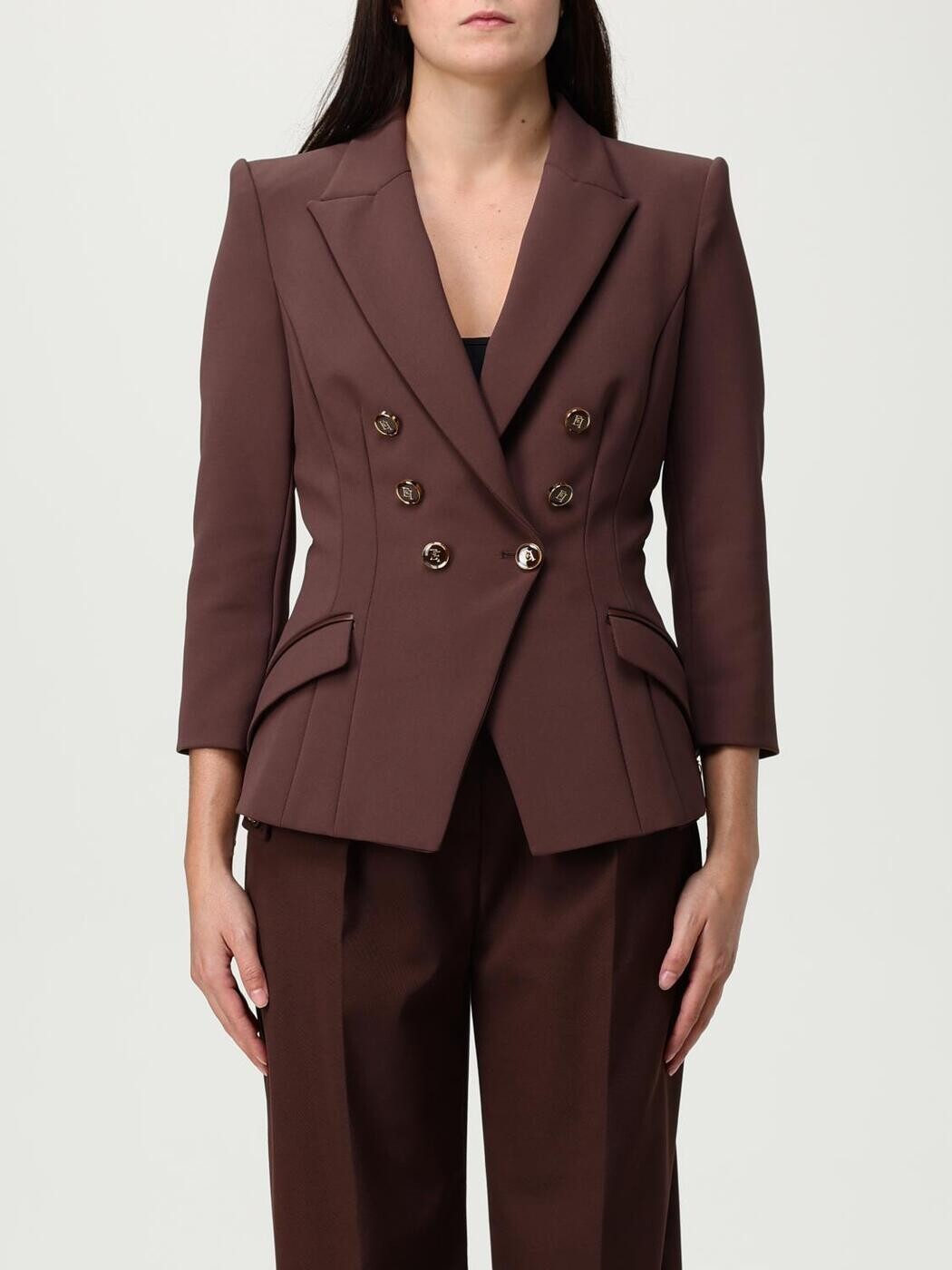 エリザベッタ フランキ ELISABETTA FRANCHI 背広上衣 背広 上衣 レディース 赤銅色 Suit Jackets GI174 関税 貨物輸送無料 2025AW gi