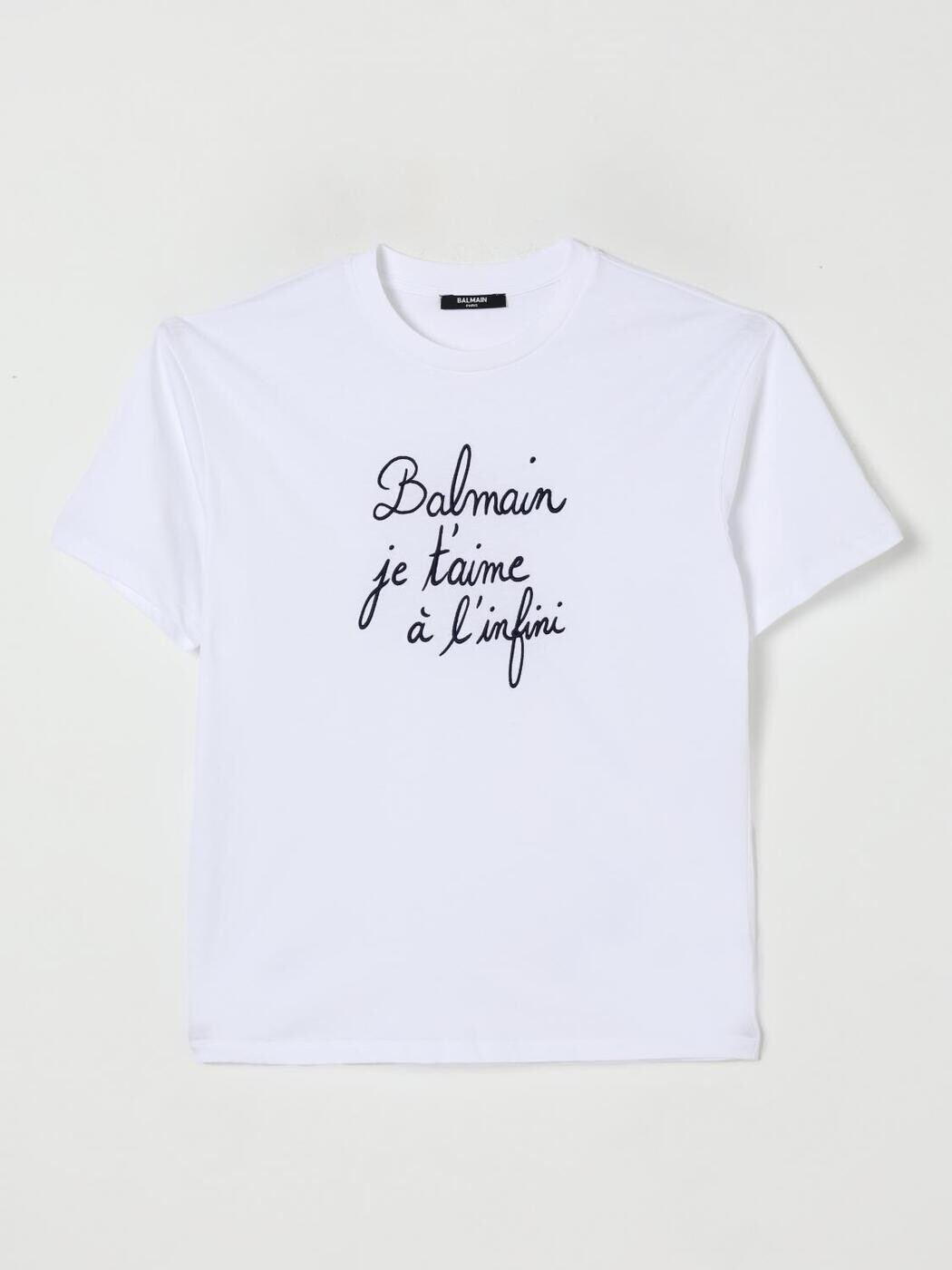 バルマン BALMAIN ロング衣袂ティーシャツ ティーシャツ ボーイズ 白いこと Long sleeve t-shirts BX8P31Z3186 関税 貨物輸送無料 2025AW gi