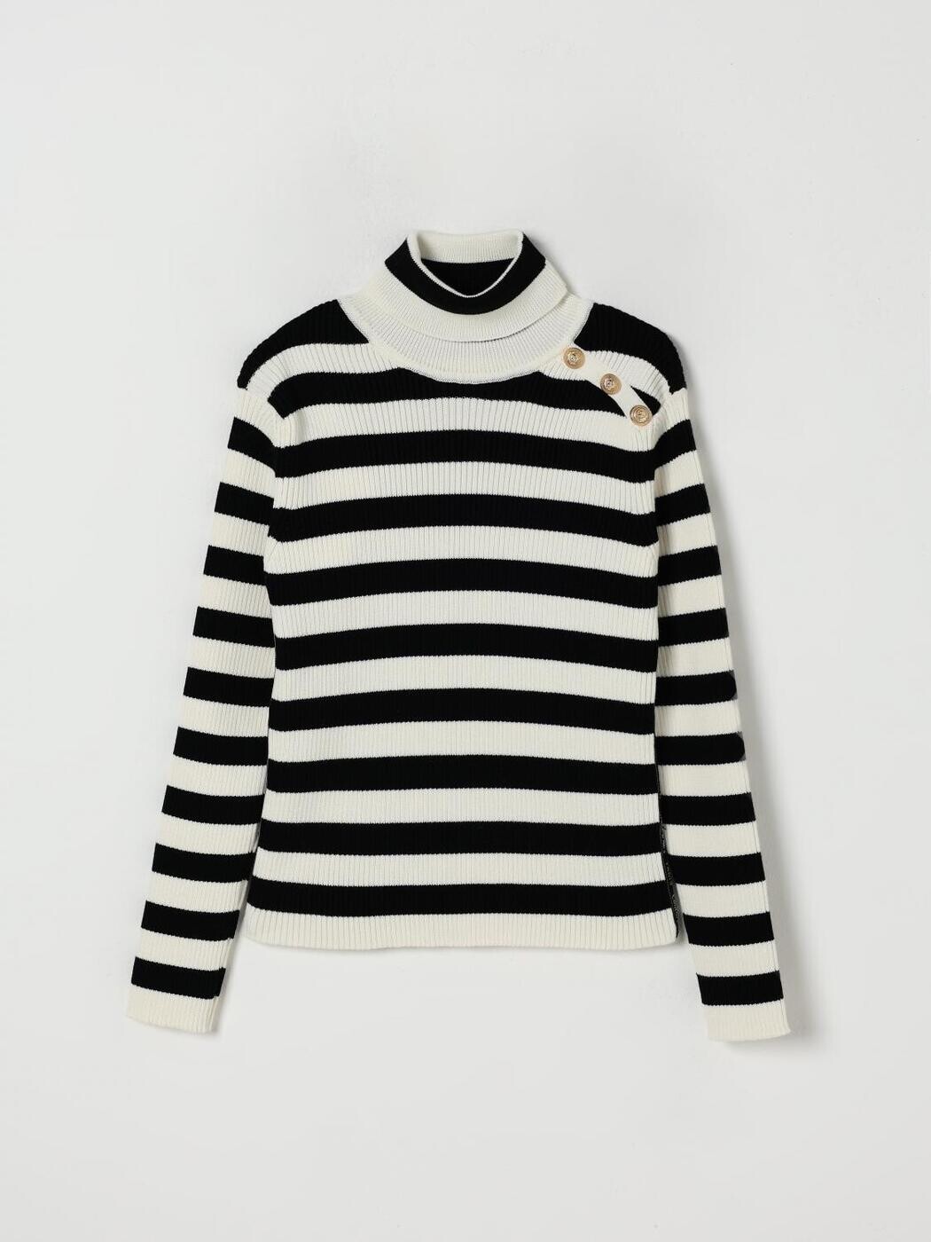 バルマン BALMAIN クルーネックジャンパー 編み物御召しもの ボーイズ 白いこと Crew neck jumpers BX9A40Z3297 関税 貨物輸送無料 2025AW gi
