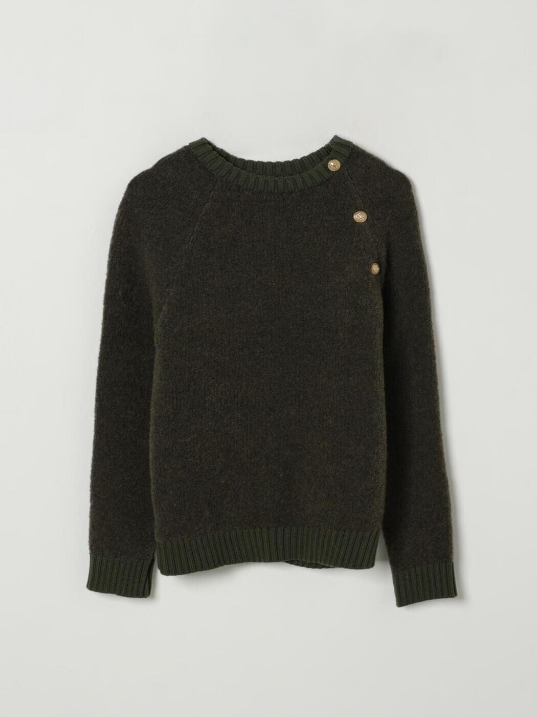 バルマン BALMAIN クルーネックジャンパー 編み物御召しもの ボーイズ 緑であること Crew neck jumpers BX9P80Z3317 関税 貨物輸送無料 2025AW gi