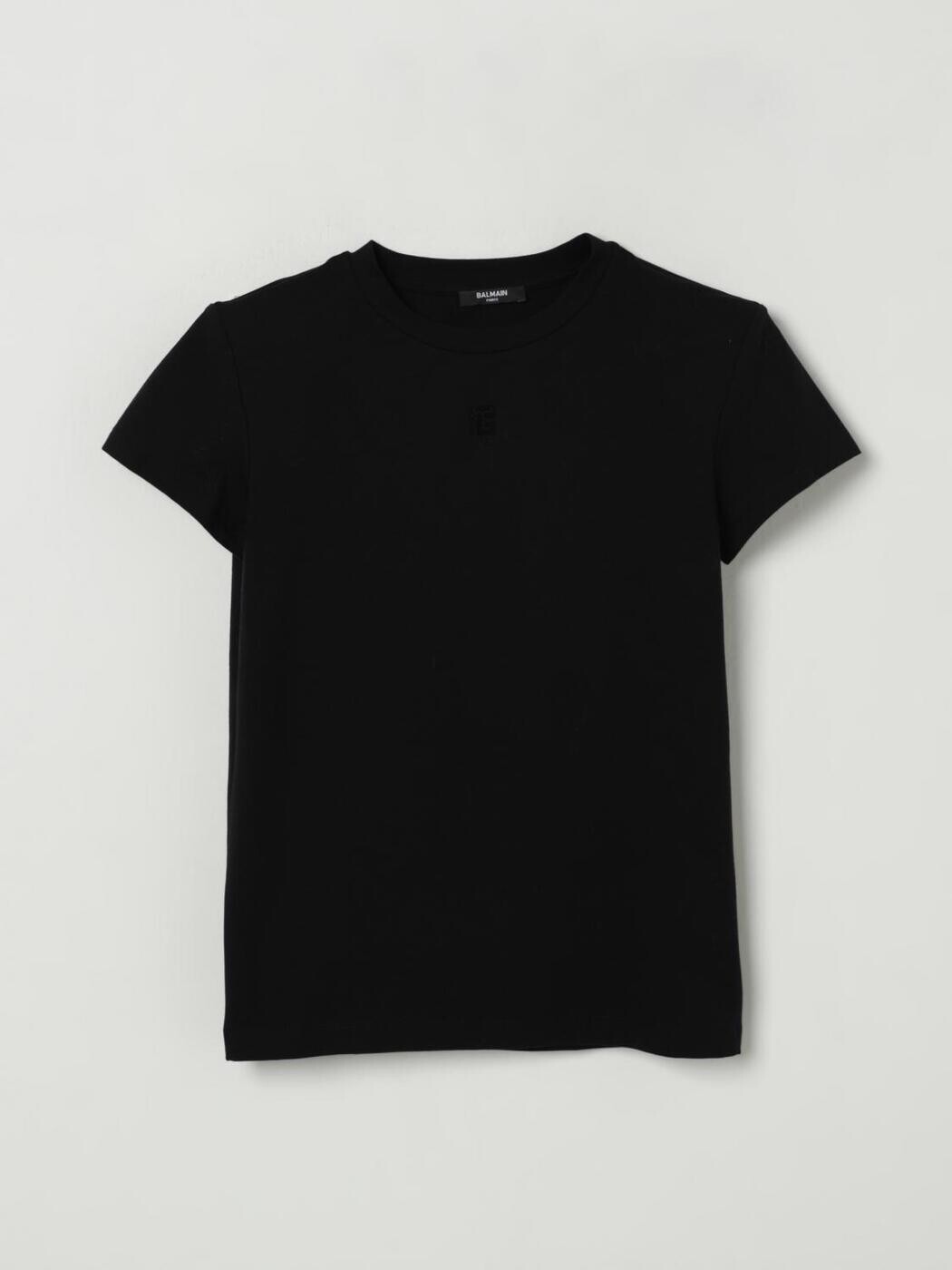 バルマン BALMAIN ロング衣袂ティーシャツ ティーシャツ ボーイズ 黒いこと Long sleeve t-shirts BX8B21Z3277 関税 貨物輸送無料 2025AW gi