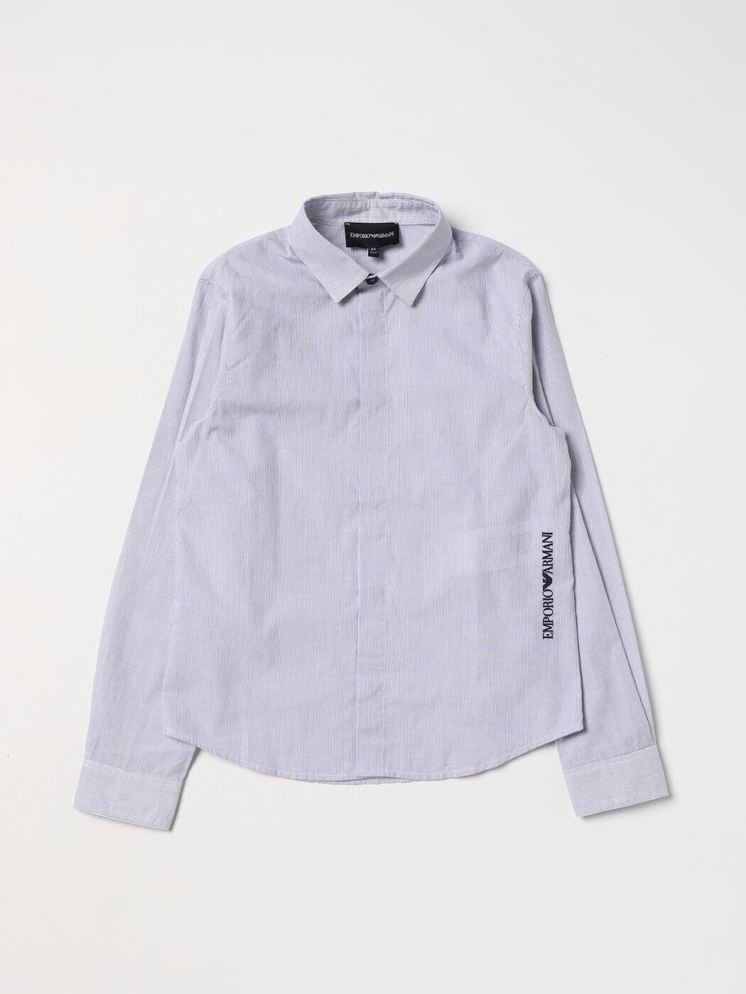 エンポリオ・アルマーニ EMPORIO ARMANI プルオーバー ボーイズ 青色 Casual shirts 6R4CJB4N84Z 関税 貨物輸送無料 2025AW gi