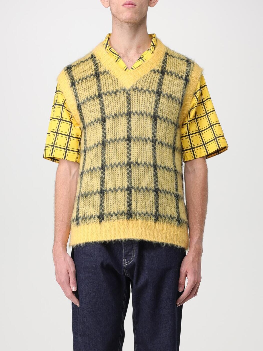 マルニ MARNI ジレ より良い メンズ 黄色 Vests CVMG0103Q1UFU161 関税 貨物輸送無料 2025AW gi
