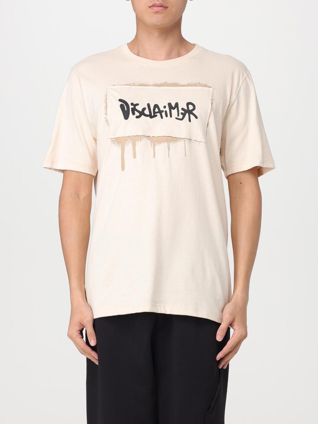DISCLAIMER プルオーバー メンズ ベージュ T-shirts 53754 関税 貨物輸送無料 2023AW gi