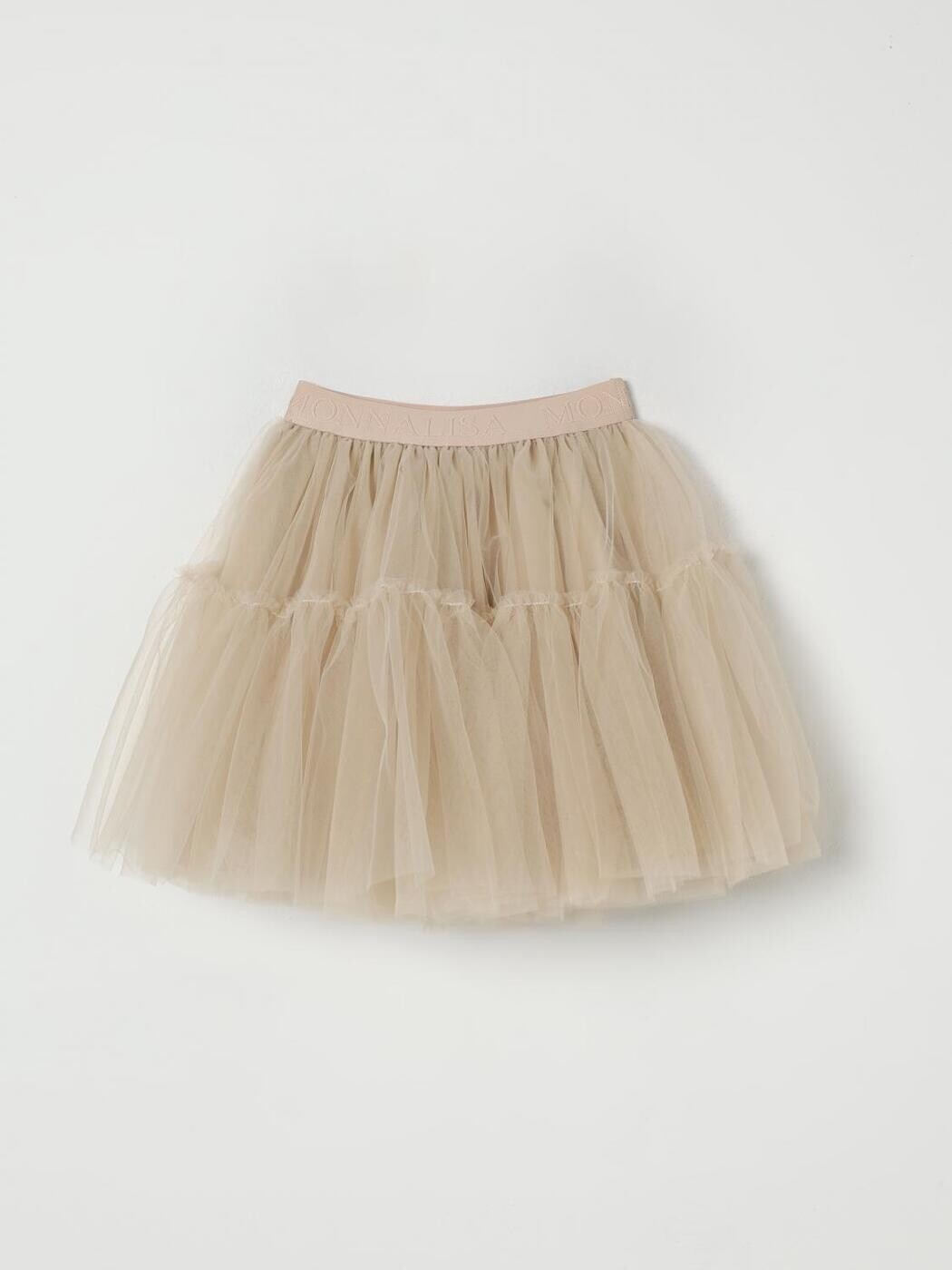 モナリザ MONNALISA ミニ御徒面子 スコート ガールズ ベージュ Mini-skirts 17FGONT9945 関税 貨物輸送無料 2025AW gi