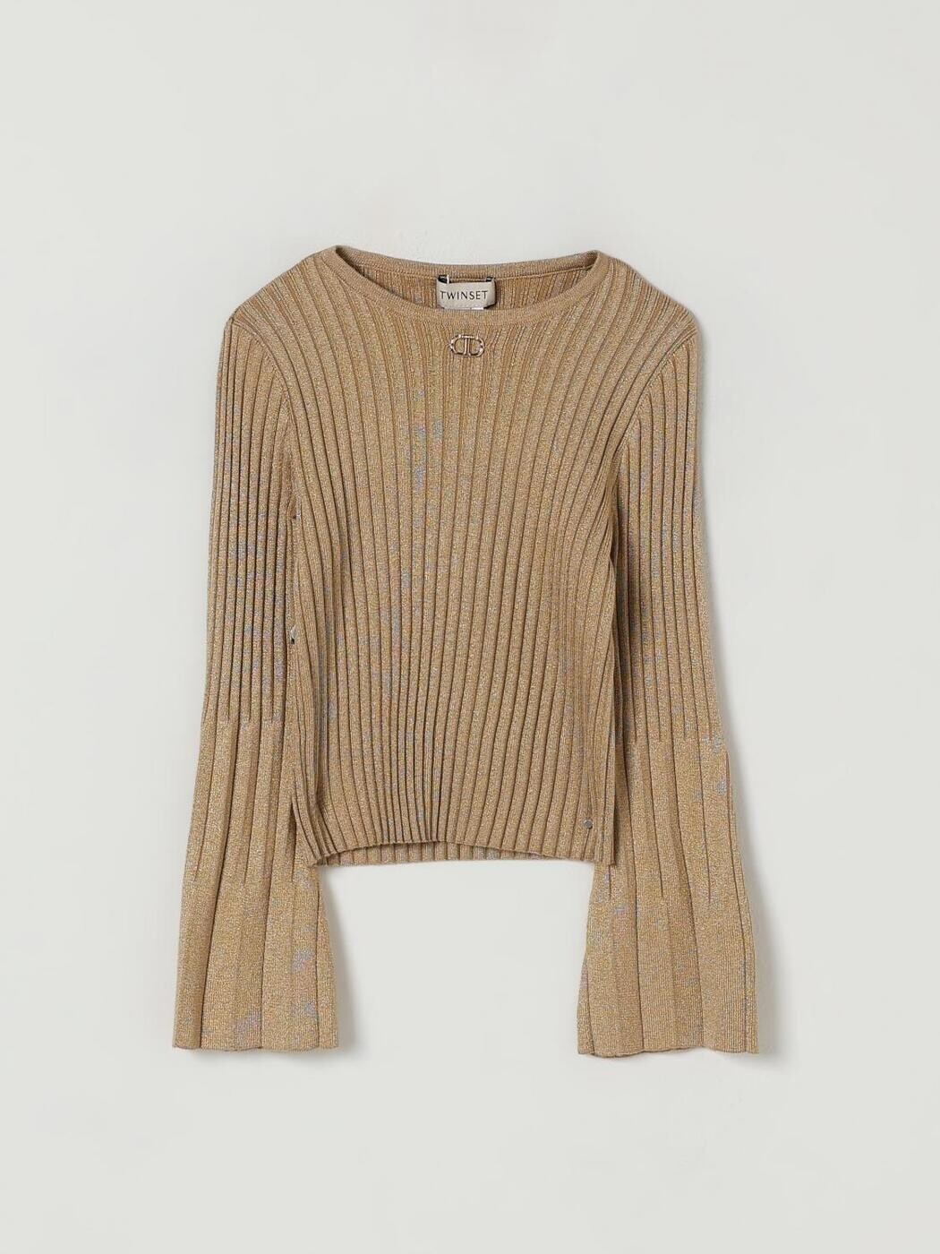 ツインセット TWINSET クルーネックジャンパー ニットウェア ガールズ ゴールド Crew neck jumpers 252GJ3111 Gold 関税 送料無料 2025AW gi｜BRANDSHOP「il Tesoro」