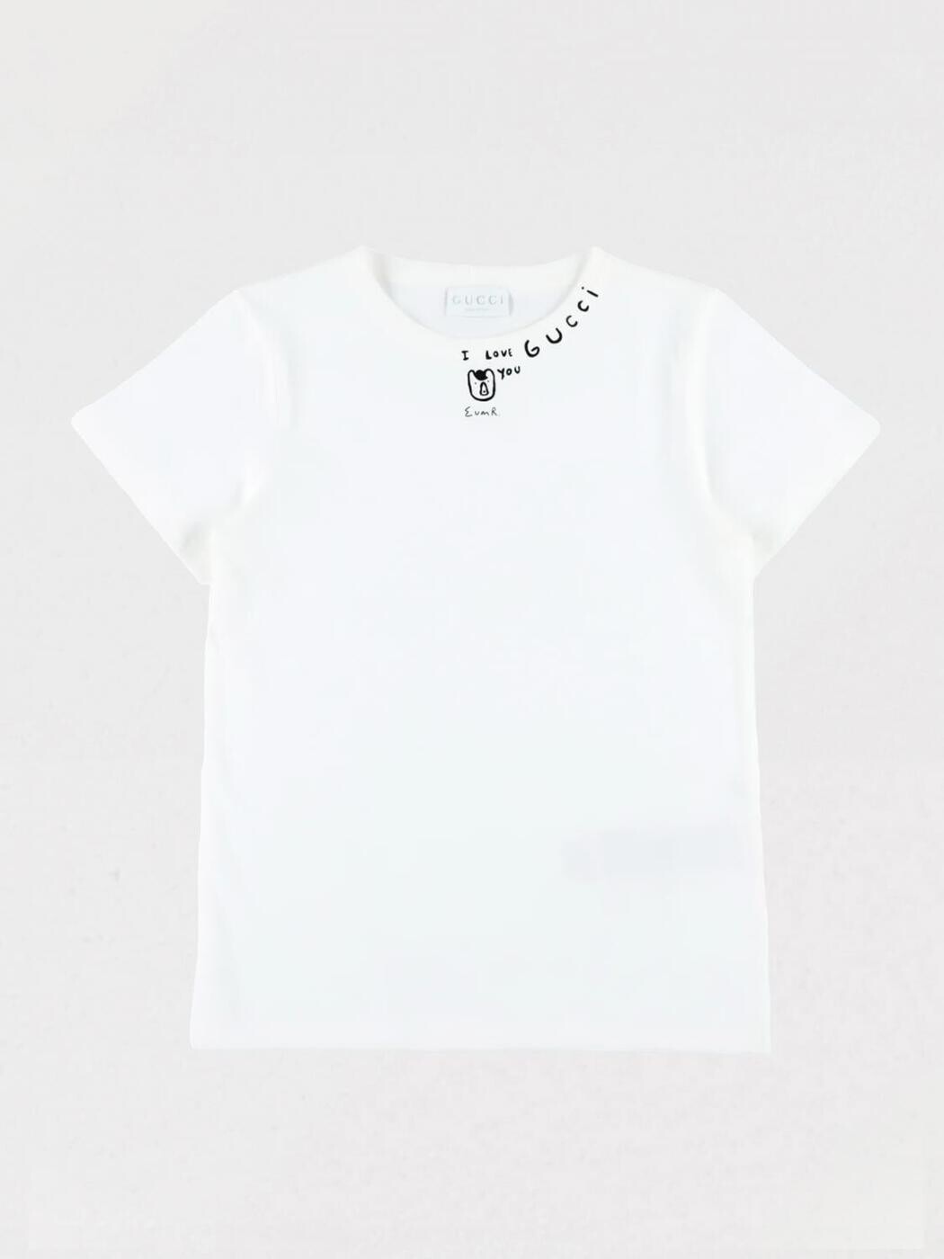 グッチ GUCCI ロング衣袂ティーシャツ ティーシャツ ボーイズ 白いこと Long sleeve t-shirts 547559XJHFC 関税 貨物輸送無料 2026SS gi