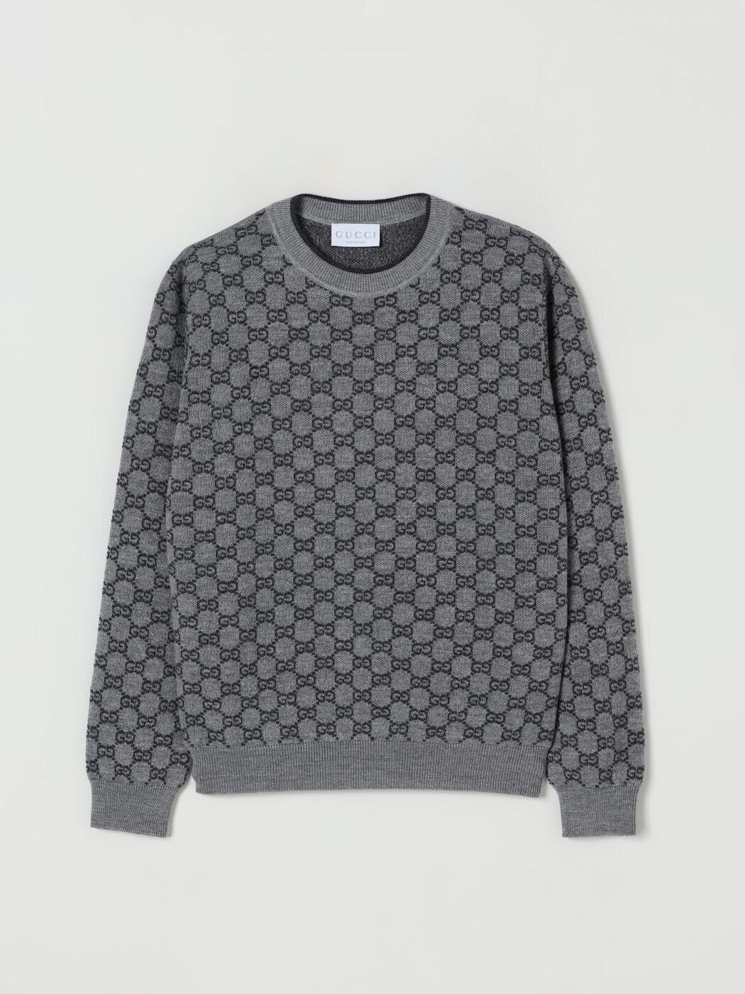グッチ GUCCI クルーネックジャンパー 編み物御召しもの ボーイズ 薄墨色 Crew neck jumpers 834349XKEZO 関税 貨物輸送無料 2025AW gi