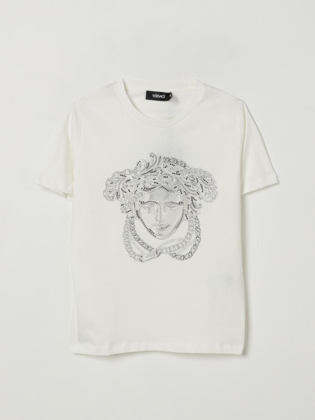 ヴェルサーチェ VERSACE ロング衣袂ティーシャツ ティーシャツ ボーイズ 白いこと Long sleeve t-shirts 10183421A14926 関税 貨物輸送無料 2025AW gi