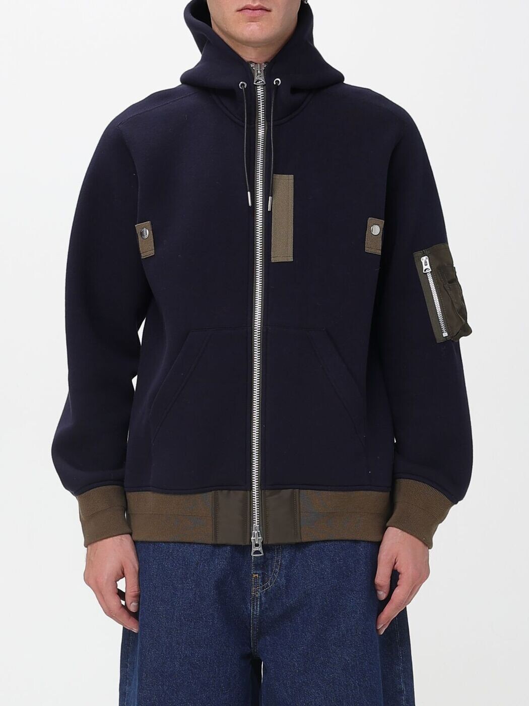 サカイ SACAI トレイナー 調教師 メンズ 青碧 Sweatshirts 2503788M 関税 貨物輸送無料 2025AW gi