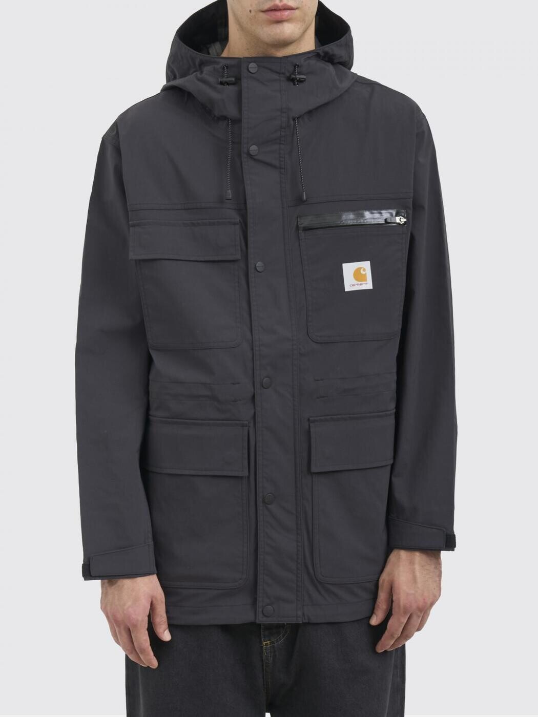鉄道車両ハート型 ダブリューアイピー CARHARTT WIP トレンチ 厚地の外套 メンズ 黒いこと Coats and Trench I035246 関税 貨物輸送無料 2025AW gi