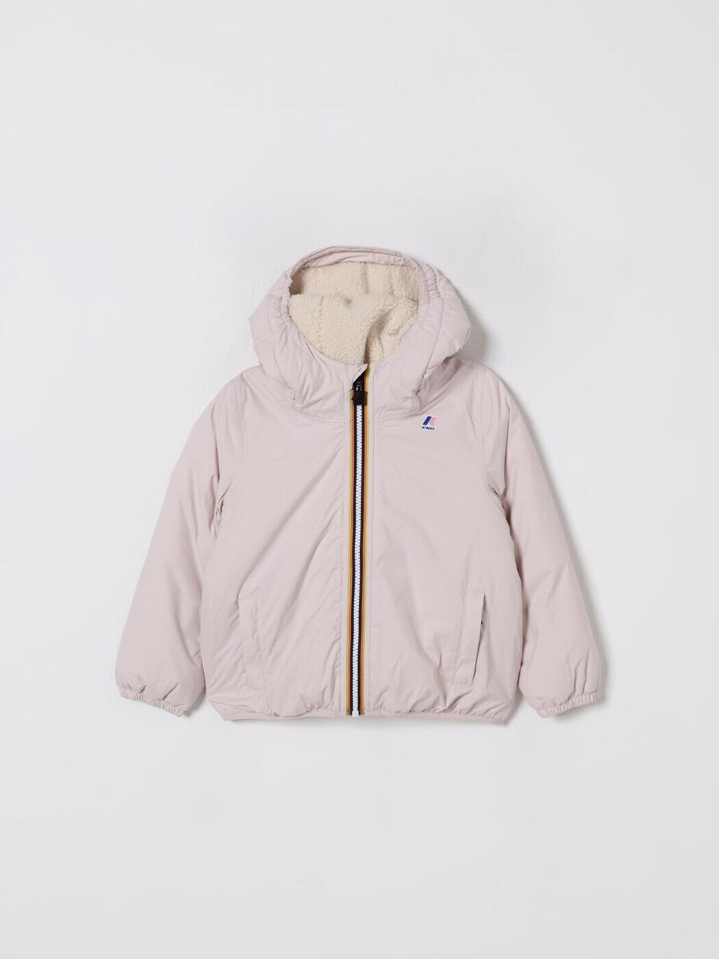 ケーウェイ K-WAY バイカージャケット 上衣 ガールズ サクラ色 Biker jackets K7142TW 関税 貨物輸送無料 2025AW gi