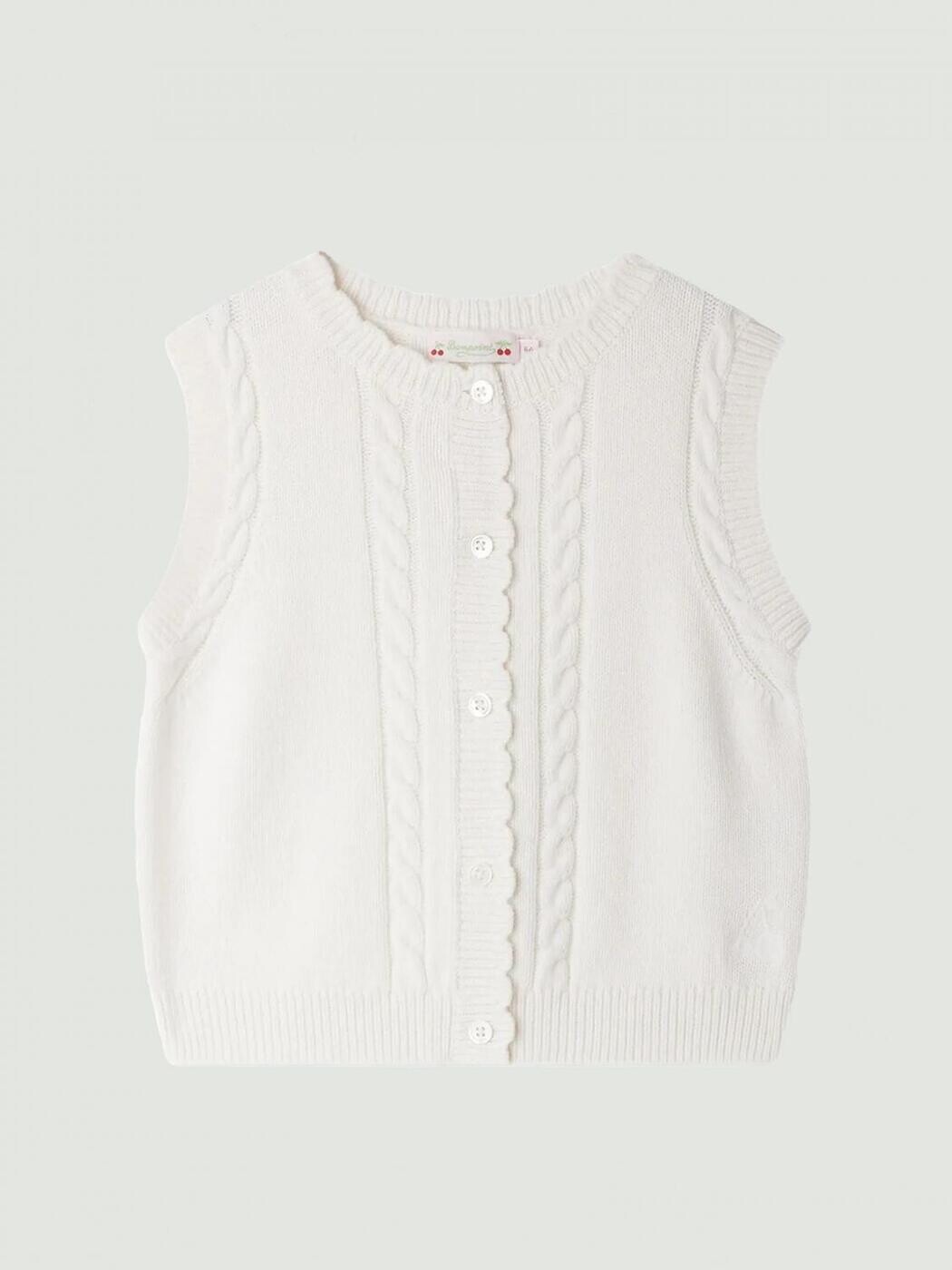 ボンポワン BONPOINT クルーネックジャンパー ニットウェア ガールズ ホワイト Crew neck jumpers P05GCAK00019 関税 送料無料 2025AW gi