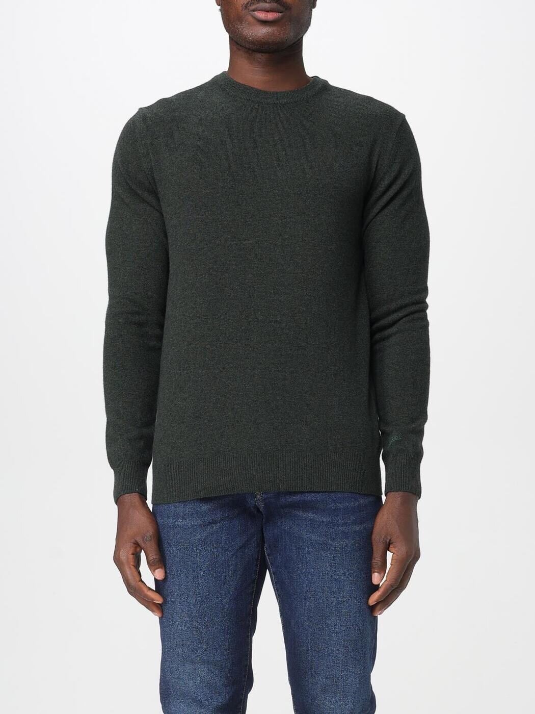 毛糸分限者 WOOLRICH プルオーバー 編み物御召しもの メンズ 緑であること Knitwear CFWOKN0278MRUF0469 Green 関税 貨物輸送無料 2025AW gi