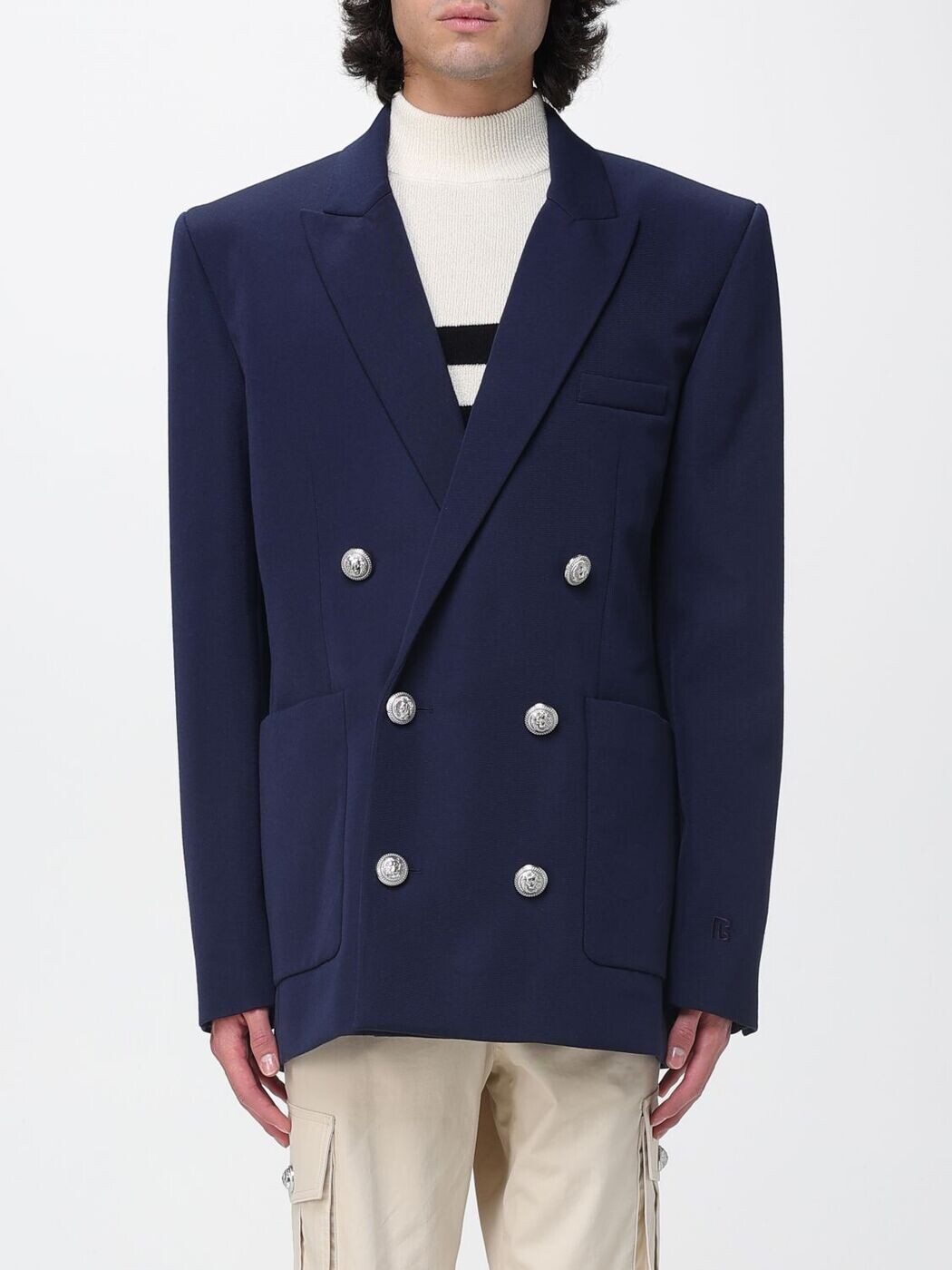 バルマン BALMAIN 上衣 メンズ 青色 Jackets FH1SG160幼児用便器09 関税 貨物輸送無料 2025AW gi