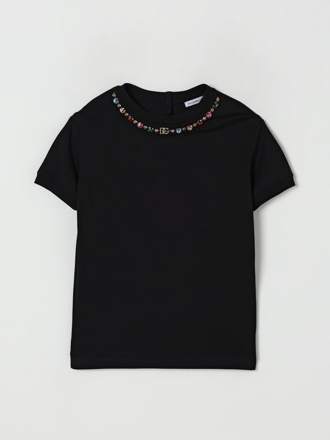 ドルチェ＆ガッバーナ DOLCE\u0026GABBANA ロング衣袂ティーシャツ ティーシャツ ボーイズ 黒いこと Long sleeve t-shirts L5JTNJG7PK2 関税 貨物輸送無料 2025AW gi
