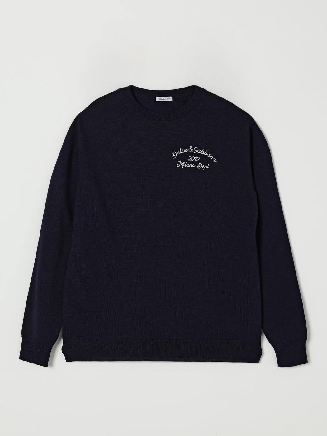 ドルチェ＆ガッバーナ DOLCE\u0026GABBANA クルーネックジャンパー 編み物御召しもの ボーイズ 青碧 Crew neck jumpers L4KWE2JDVCA 関税 貨物輸送無料 2025AW gi