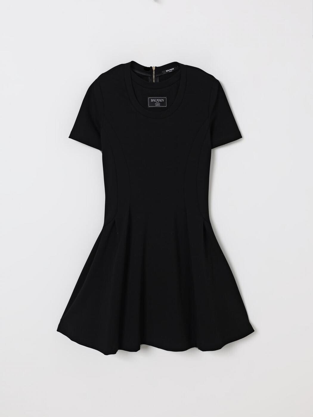 バルマン BALMAIN ロング御召しもの 御召しもの ガールズ 黒いこと Long dresses BX1C01J0371 関税 貨物輸送無料 2025AW gi