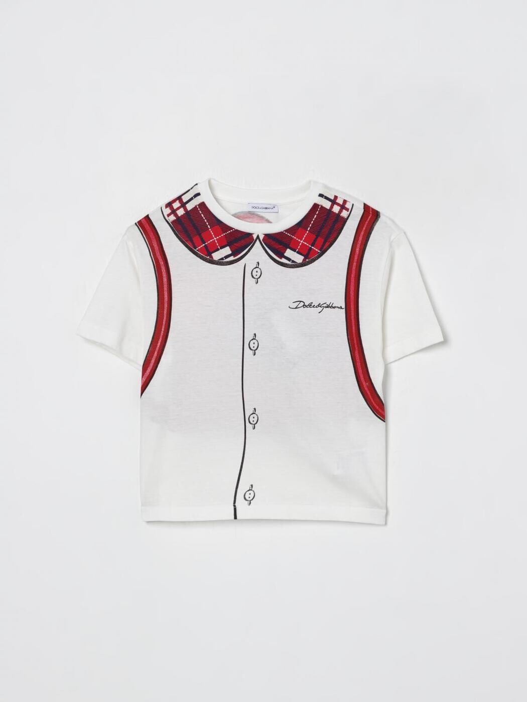 ドルチェ＆ガッバーナ DOLCE\u0026GABBANA ロング衣袂ティーシャツ ティーシャツ ガールズ 白いこと Long sleeve t-shirts L5JTNLII7H6 関税 貨物輸送無料 2025AW gi
