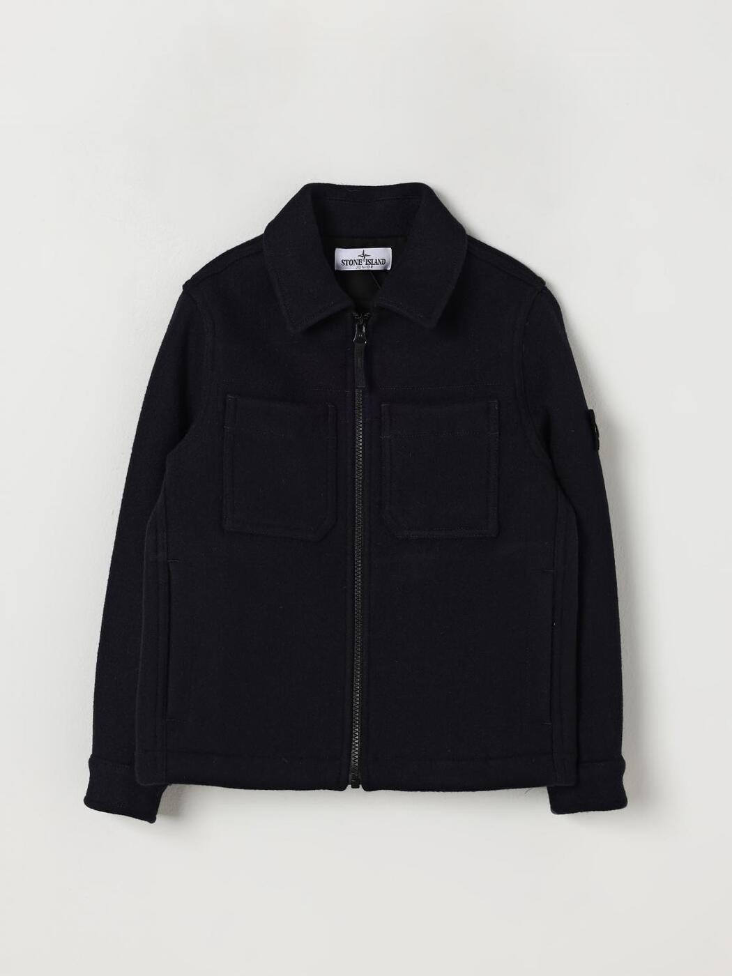 石ころ 島 STONE ISLAND JUNIOR 厚地の外套 ボーイズ 青色 Coats 4100014S0206 関税 貨物輸送無料 2025AW gi