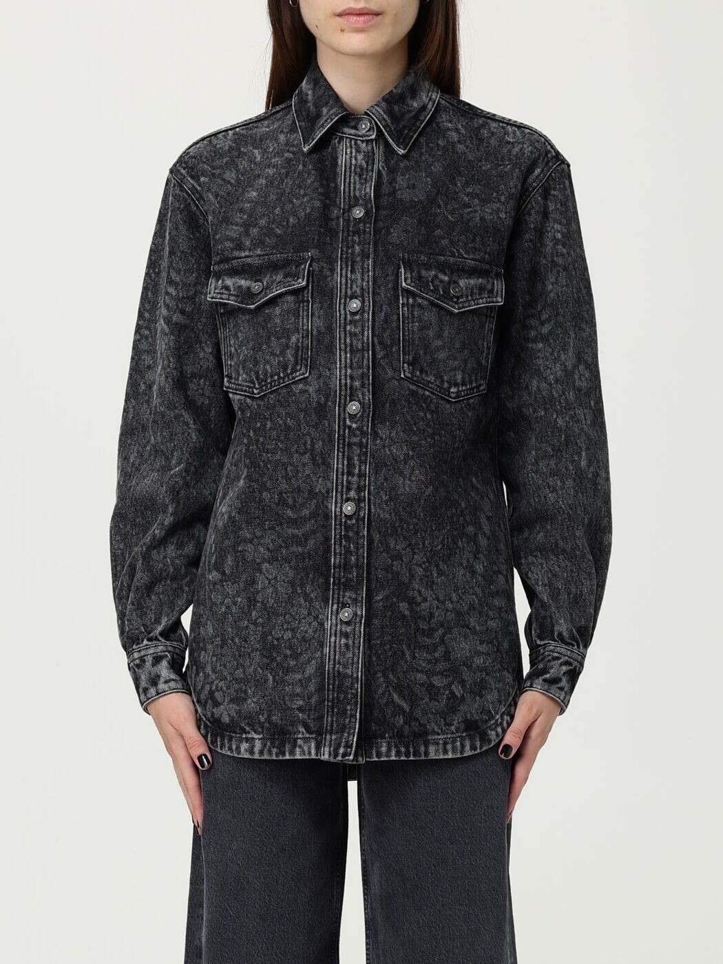 ゴールデン グース デラックス ブランド GOLDEN GOOSE シャツ レディース ブラック Shirts GWP02351P00208090497 ~ Black 関税 送料無料 2025AW gi｜BRANDSHOP「il Tesoro」