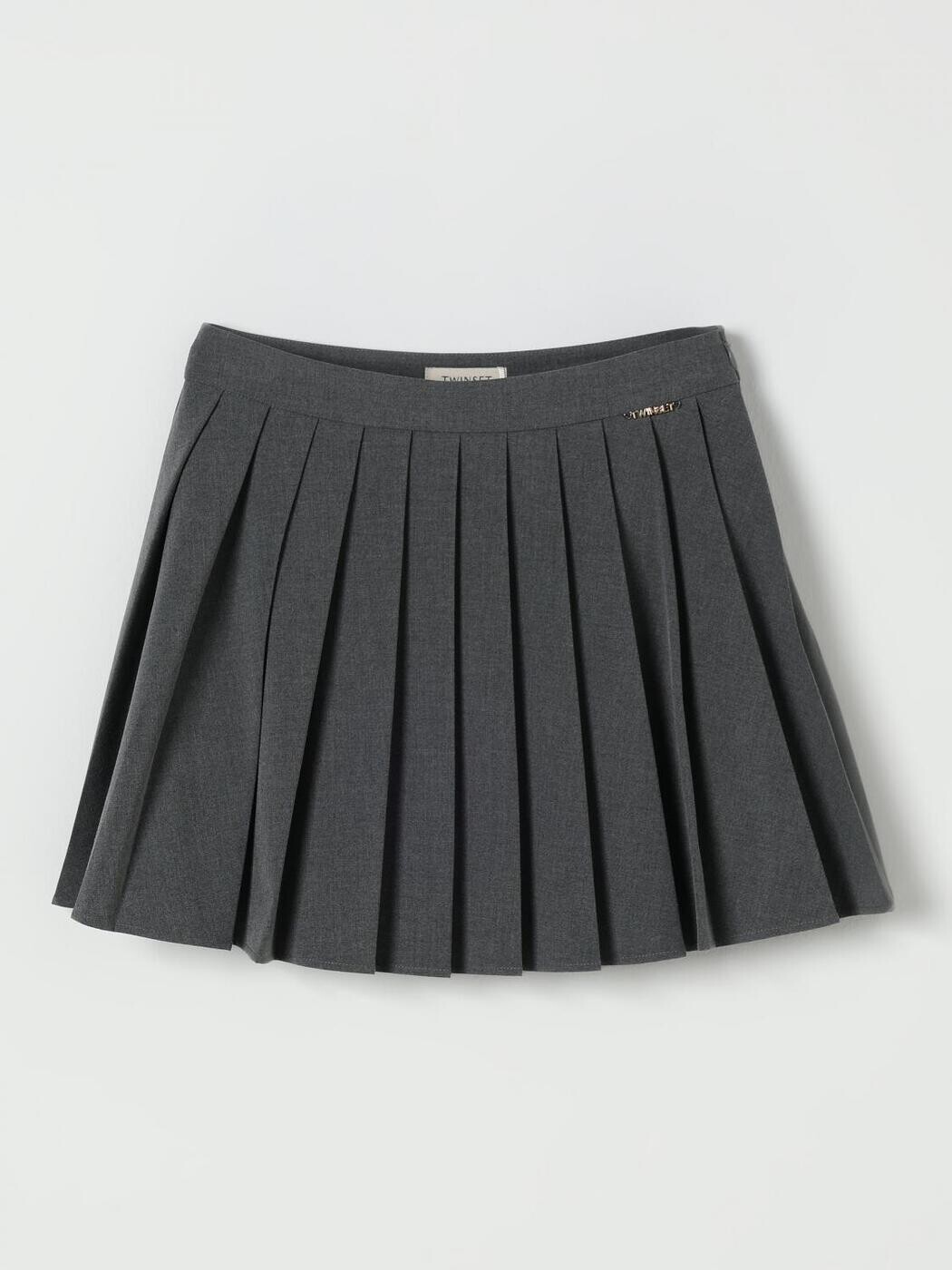 ツイン仕掛ける TWINSET ミニ御徒面子 スコート ガールズ 薄墨色 Mini-skirts 252GJ2271 関税 貨物輸送無料 2025AW gi