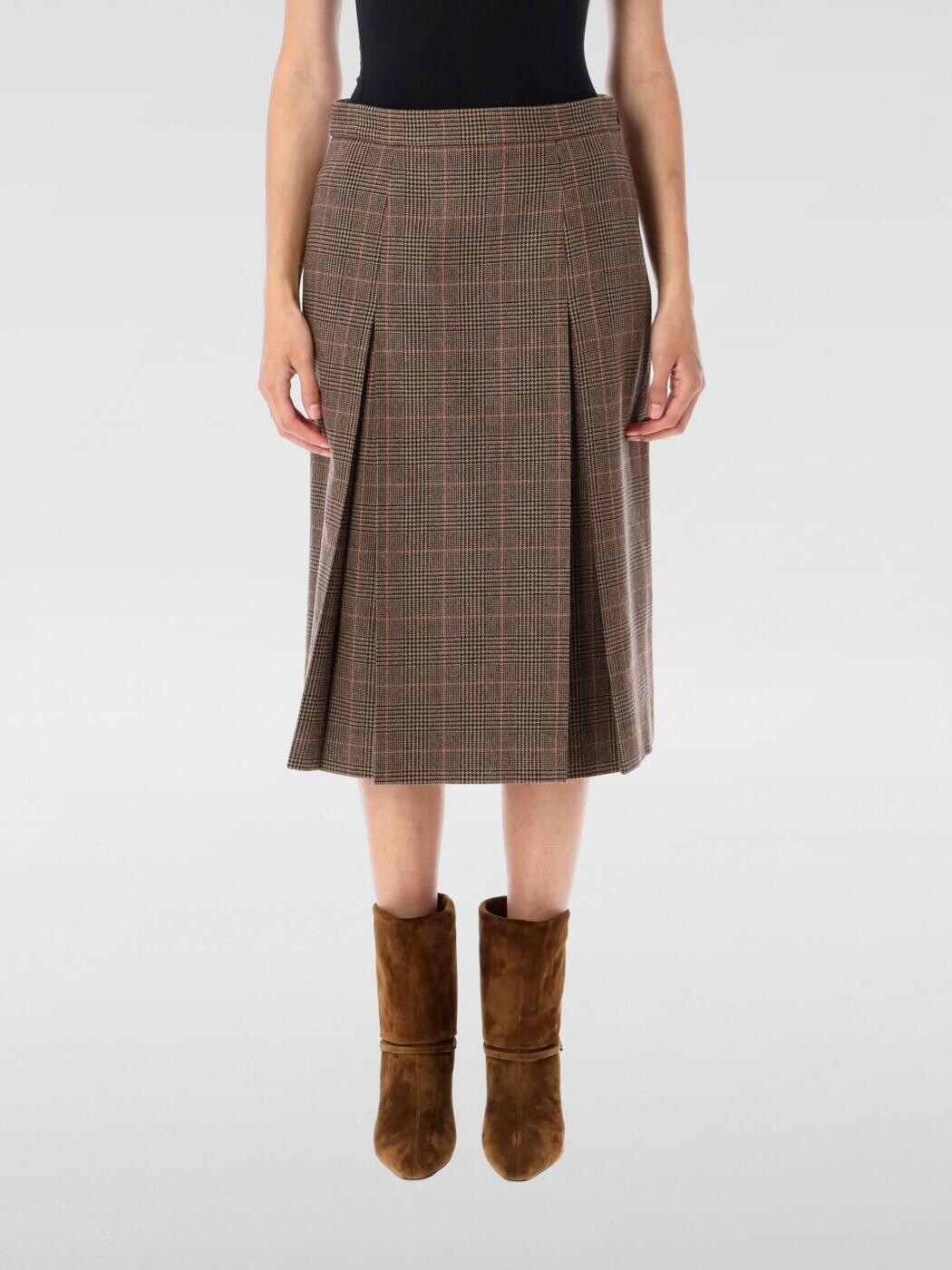 前日 サンローラン SAINT LAURENT PARIS スコート レディース ベージュ Skirts 831068Y3J45 関税 貨物輸送無料 2025AW gi
