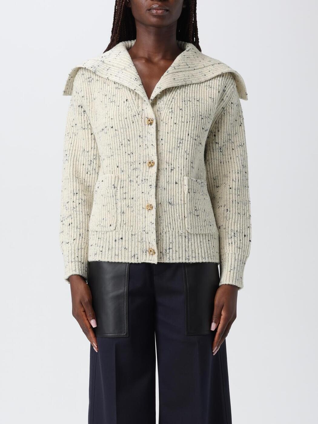 ボッテガ ヴェネタ BOTTEGA VENETA ティーシャツ 編み物御召しもの レディース ベージュ Knitwear 838107V5LV0 関税 貨物輸送無料 2025AW gi