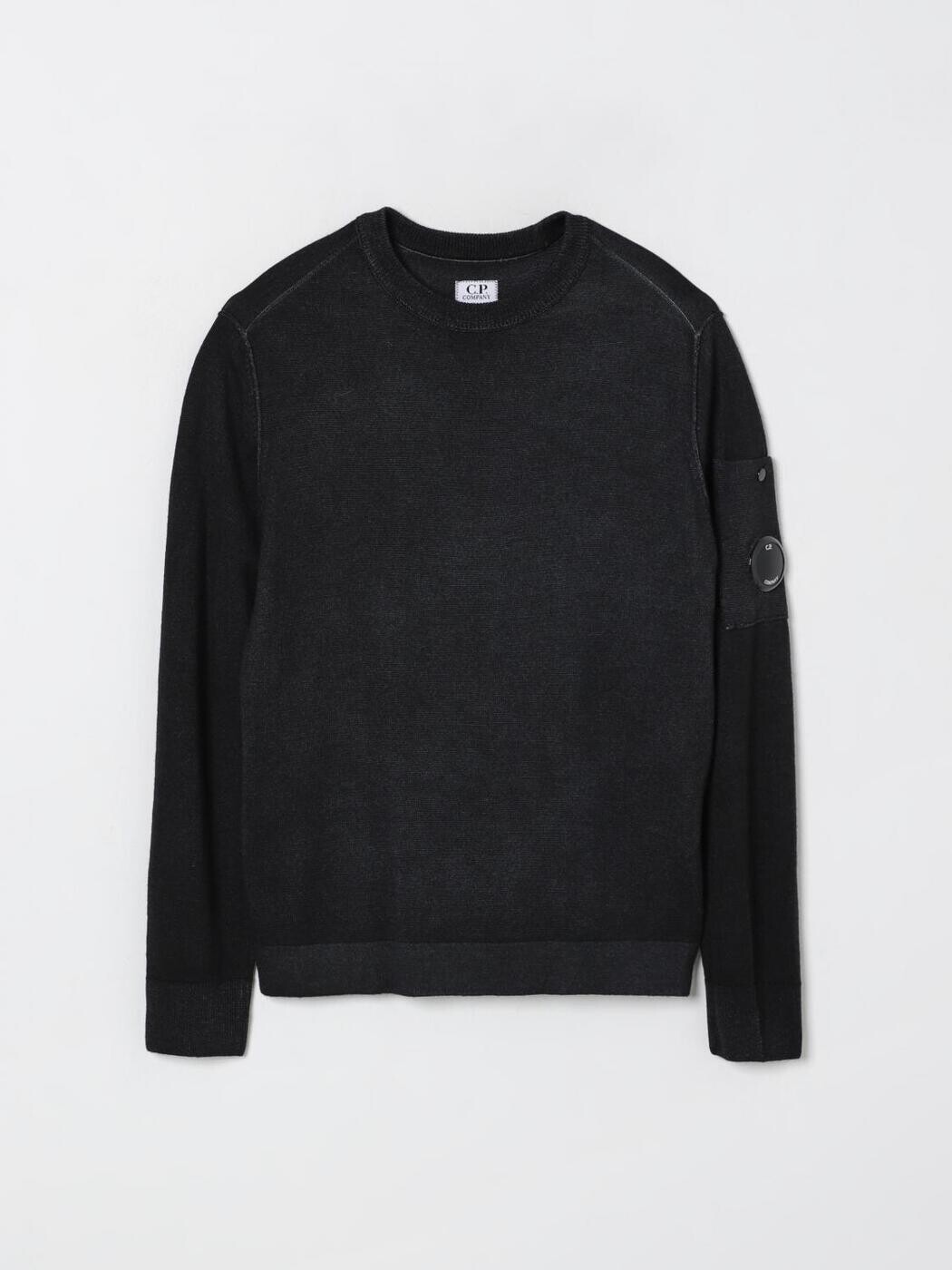 シーピーカンパニー C.P. COMPANY クルーネックジャンパー 編み物御召しもの ボーイズ 黒いこと Crew neck jumpers CMW009LHC01 関税 貨物輸送無料 2025AW gi