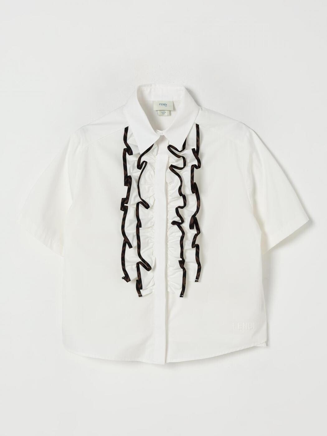 FENDI FENDI フォーマルシャツ プルオーバー ガールズ 白いこと Formal shirts JFC136AEXZ 関税 貨物輸送無料 2025AW gi