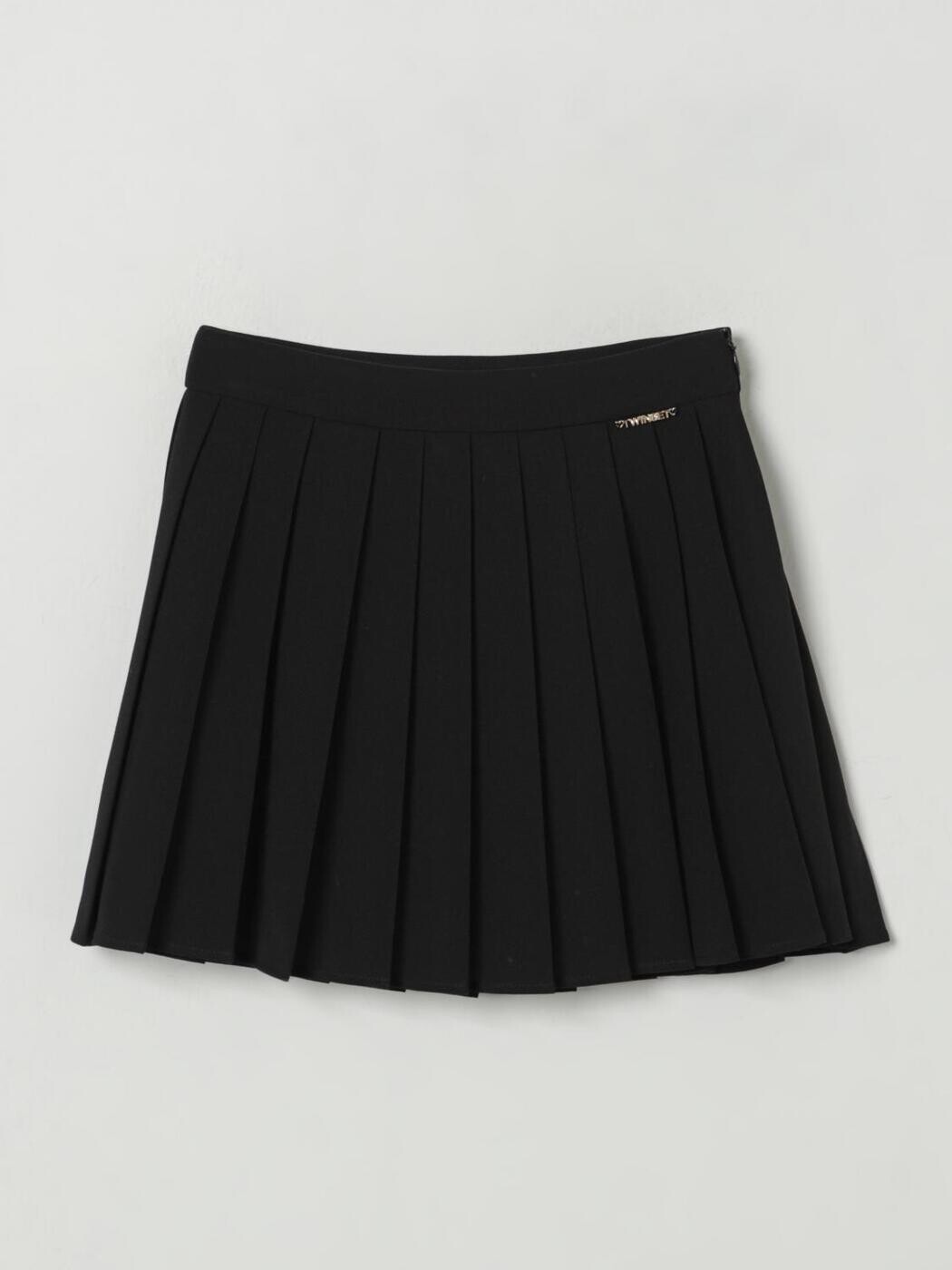 ツイン書き割り TWINSET ミニ御徒面子 スコート ガールズ 黒いこと Mini-skirts 252GJ2271 関税 貨物輸送無料 2025AW gi
