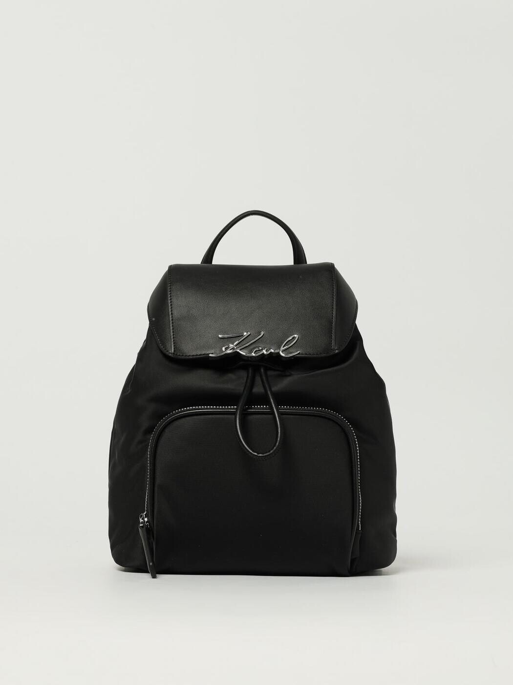 長い巻き毛 ラガーフェルド KARL LAGERFELD 背嚢 うしろ側容器に並べる レディース 黒いこと Backpacks and bum bags A3W30027 関税 貨物輸送無料 2025AW gi