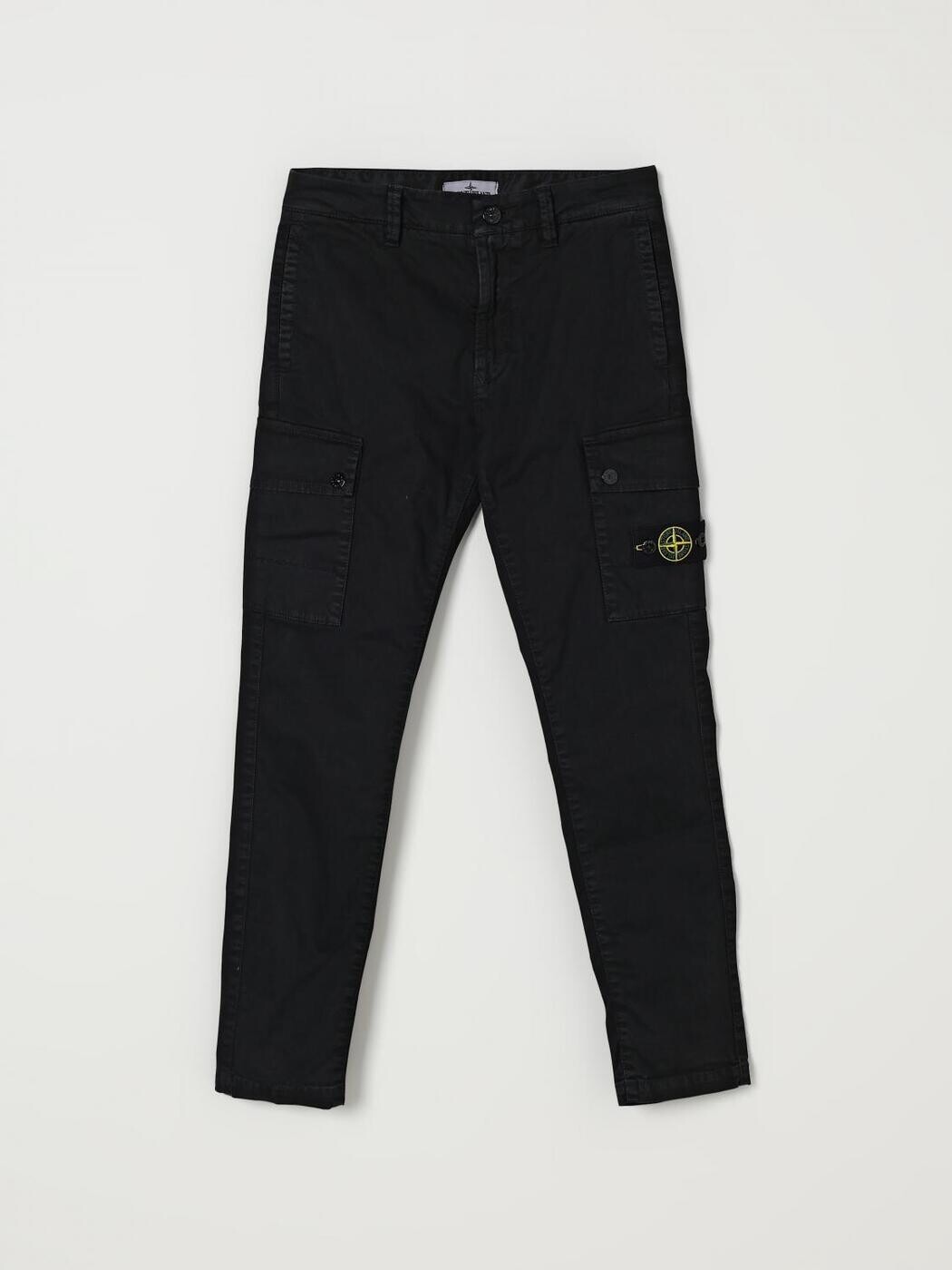 石ころ 島 STONE ISLAND JUNIOR ズボン下 ボーイズ 黒いこと Cargo trousers 3100008S0198 関税 貨物輸送無料 2025AW gi