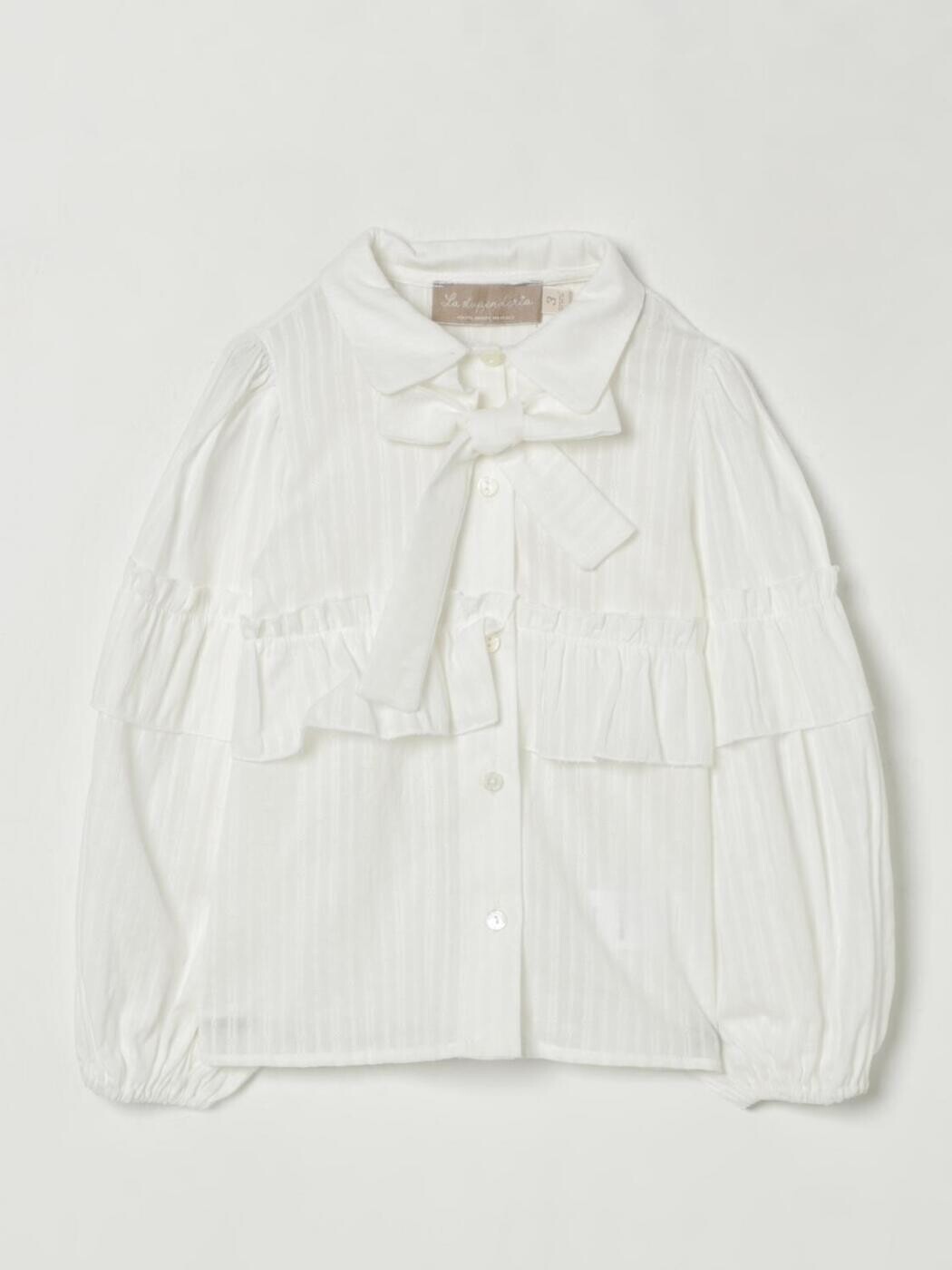 ラ ストゥペンデリア 天使の都市 STUPENDERIA フォーマルシャツ プルオーバー ガールズ 白いこと Formal shirts 1TJCM42 関税 貨物輸送無料 2025AW gi