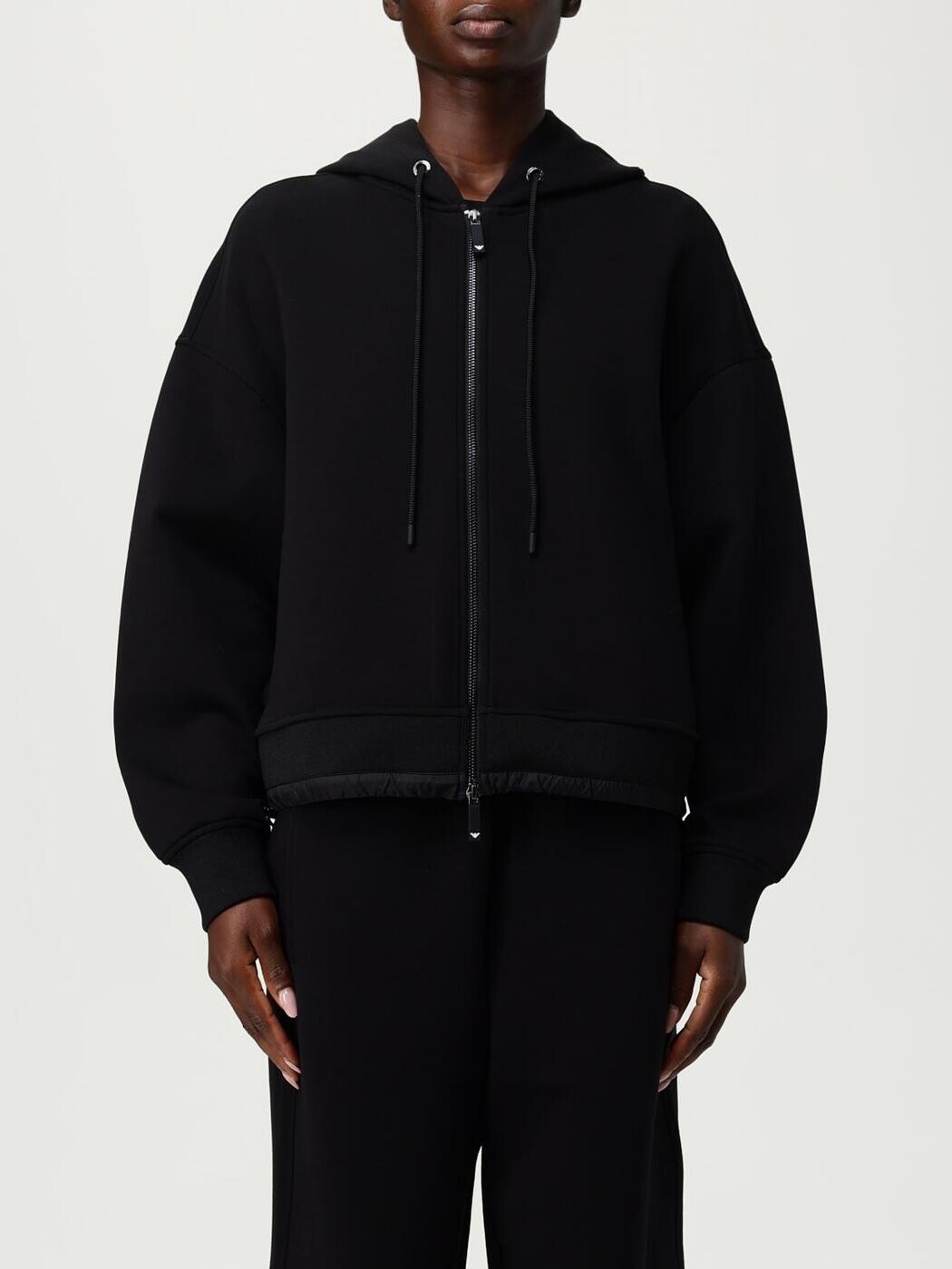 エン急性灰白髄炎 アルマーニ EMPORIO ARMANI 調教師 レディース 黒いこと Sweatshirts EW001358AF10002 関税 貨物輸送無料 2025AW gi