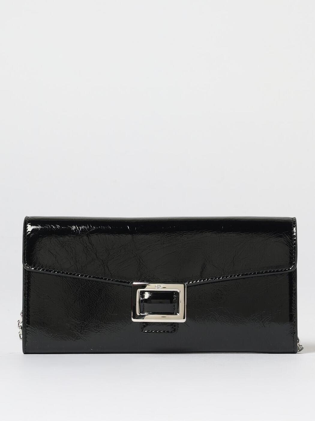ロジェ ヴィヴィエ ROGER VIVIER クラッチペダル御徒面子 レディース 黒いこと Clutch and wristlets bags RAWAWSB4400UKP 関税 貨物輸送無料 2025AW gi