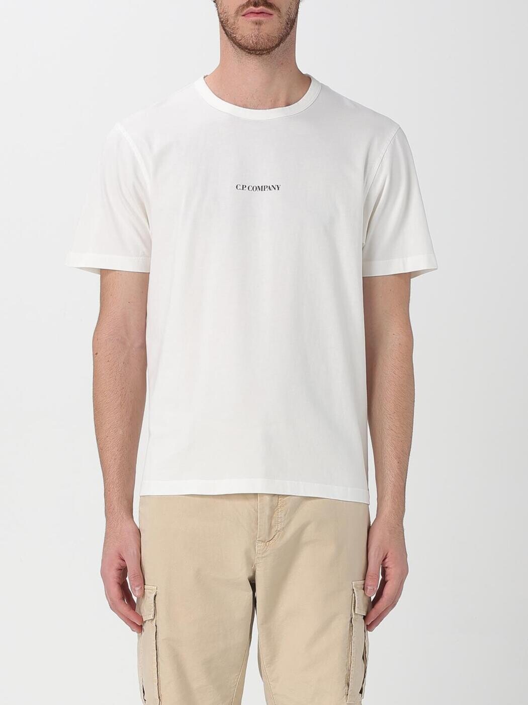 シーピー カンパニー CP COMPANY Tシャツ メンズ ホワイト T-shirts RCCMTS727A005431G 関税 送料無料 2025AW gi