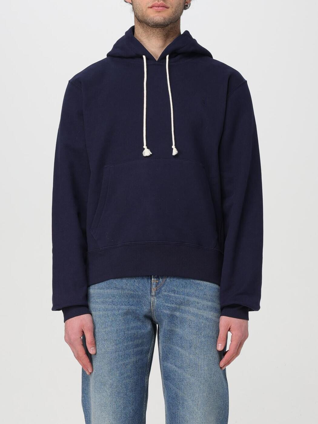 前日 サンローラン SAINT LAURENT PARIS トレイナー 調教師 メンズ 青碧 Sweatshirts 778464Y36SW 関税 貨物輸送無料 2025AW gi