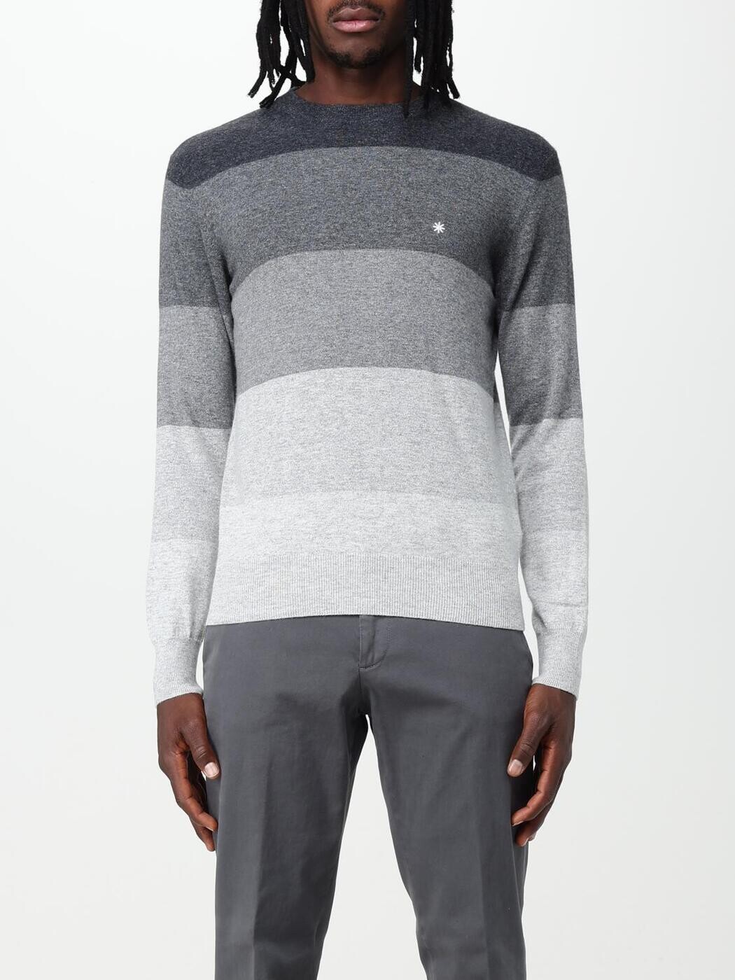 マニュエル・リッツ MANUEL RITZ セーター ニットウェア メンズ グレー Knitwear 3532M514233840 関税 送料無料 2023AW gi