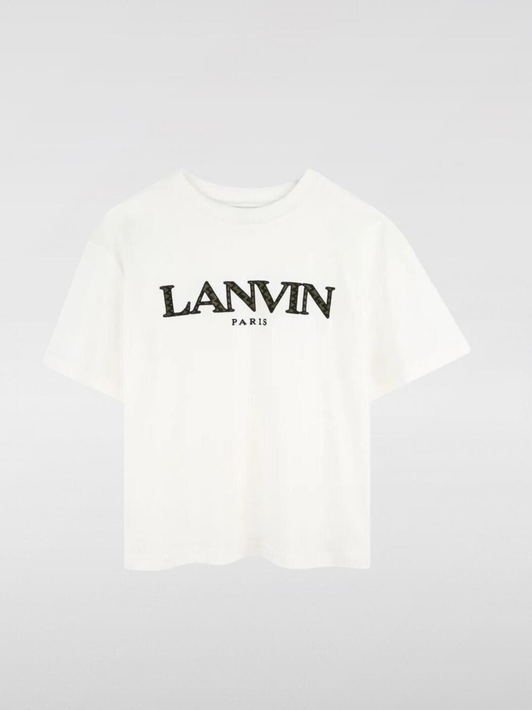 ランバン LANVIN ロング捩りプルオーバー プルオーバー ボーイズ 白いこと Long sleeve t-shirts N30283 関税 貨物輸送無料 2025AW gi