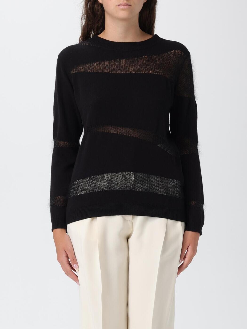 ファビアナ フィリッピ FABIANA FILIPPI スウェーター 編み物御召しもの レディース 黒いこと Knitwear MAD225F507L640 関税 貨物輸送無料 2025AW gi