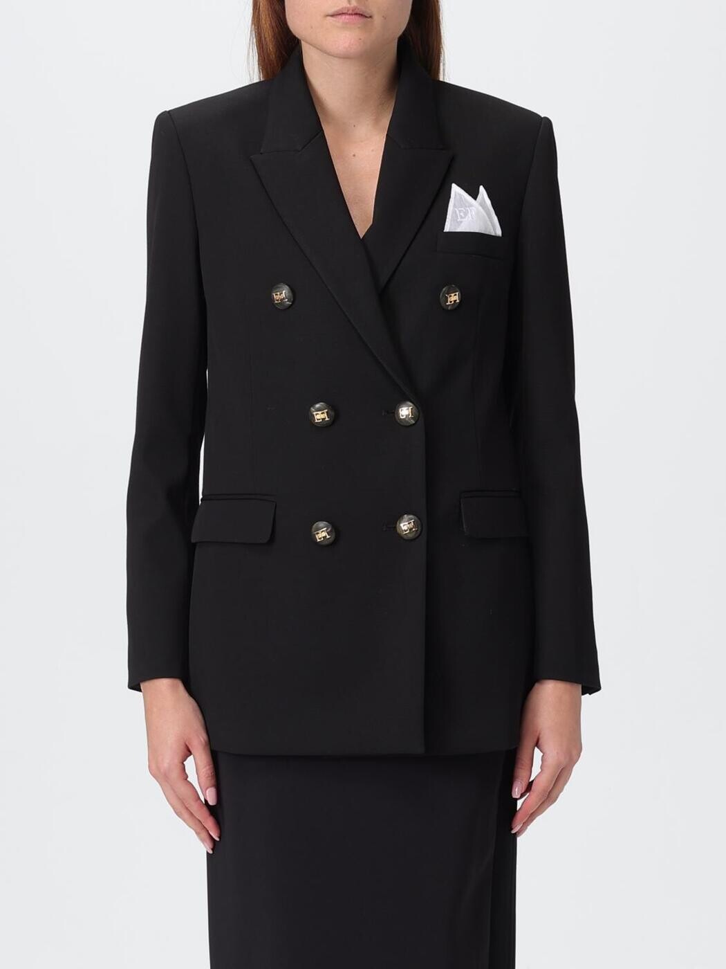 エリザベッタ フランキ ELISABETTA FRANCHI 背広上衣 背広 上衣 レディース 黒いこと Suit Jackets GI161 関税 貨物輸送無料 2025AW gi