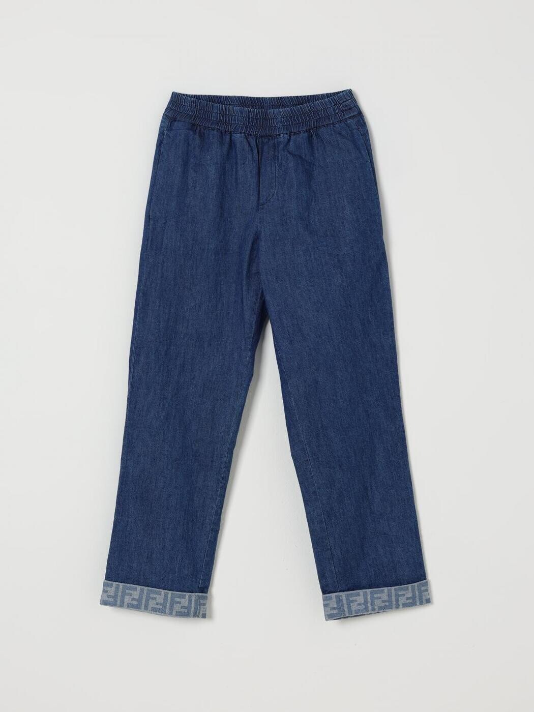 FENDI FENDI レギュラーフィットジーンズ ジーンズ ボーイズ 青碧 Regular fit jeans JMF551ATRF 関税 貨物輸送無料 2025AW gi