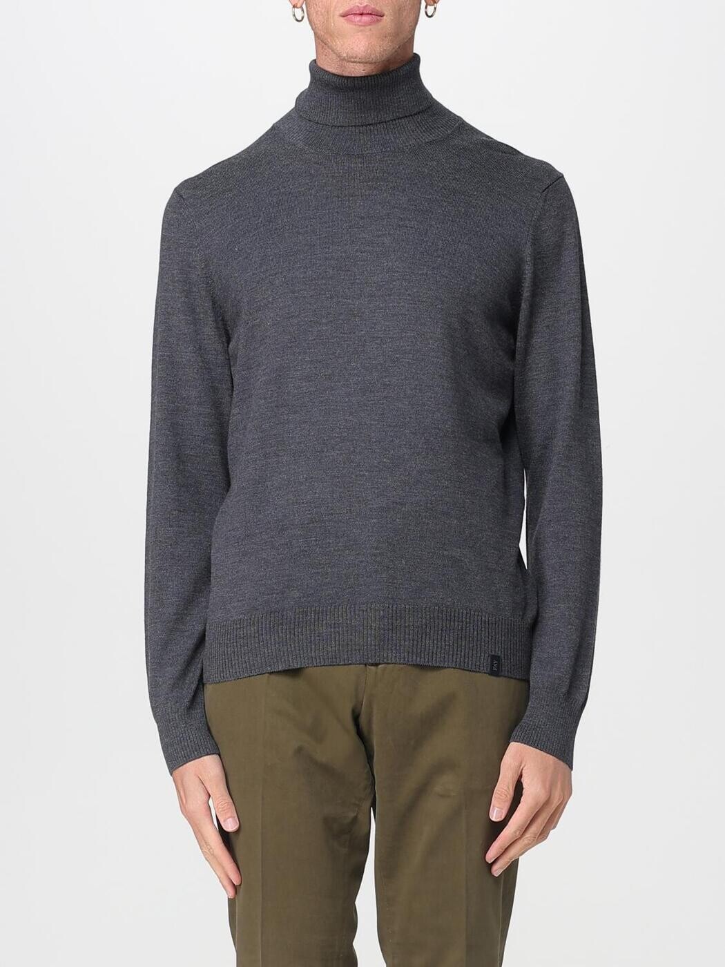 フェイ FAY プルオーバー 編み物御召しもの メンズ Knitwear NMMC1512440CQT Charcoal 関税 貨物輸送無料 2025AW gi