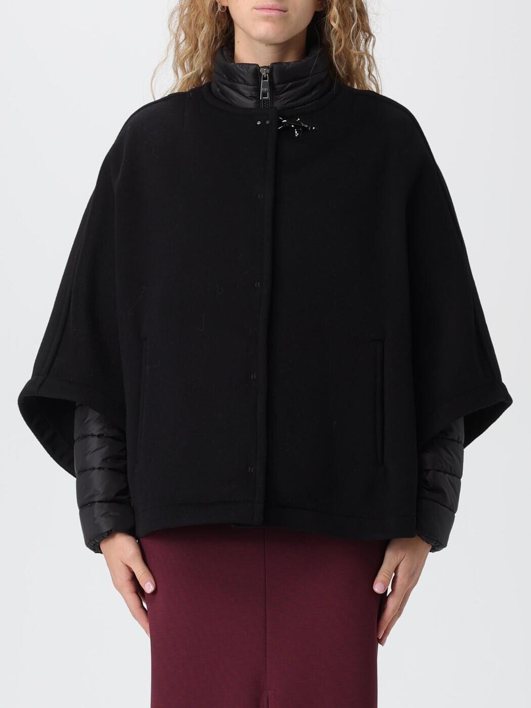 フェイ FAY トレンチコート 厚地の外套 レディース 黒いこと Coats and trench coats NAW16513270ZYC 関税 貨物輸送無料 2025AW gi レディースファッション-コート・ジャケット