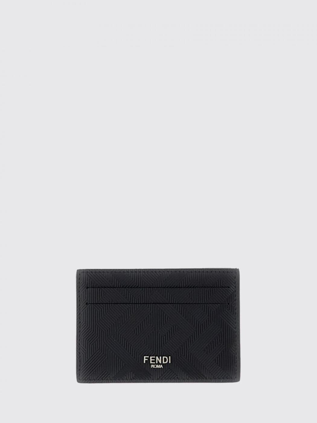 フェンディ FENDI 歌留多保持者 札入れ メンズ 黒いこと Wallets and Card Holders 7M0371AJF4 関税 貨物輸送無料 2025AW gi メンズ財布-財布・ケース