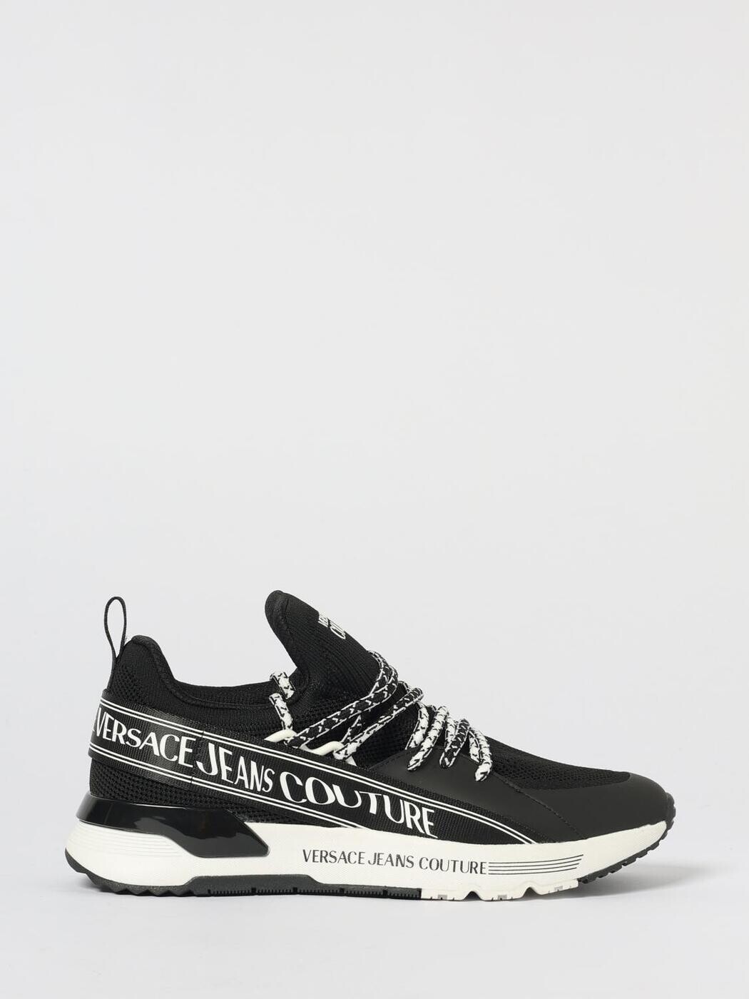 ヴェルサーチェ・ジーンズ・クチュール VERSACE JEANS COUTURE スニーカー レディース 黒いこと Sneakers 79YA3SA3ZSD03 関税 貨物輸送無料 2025AW gi