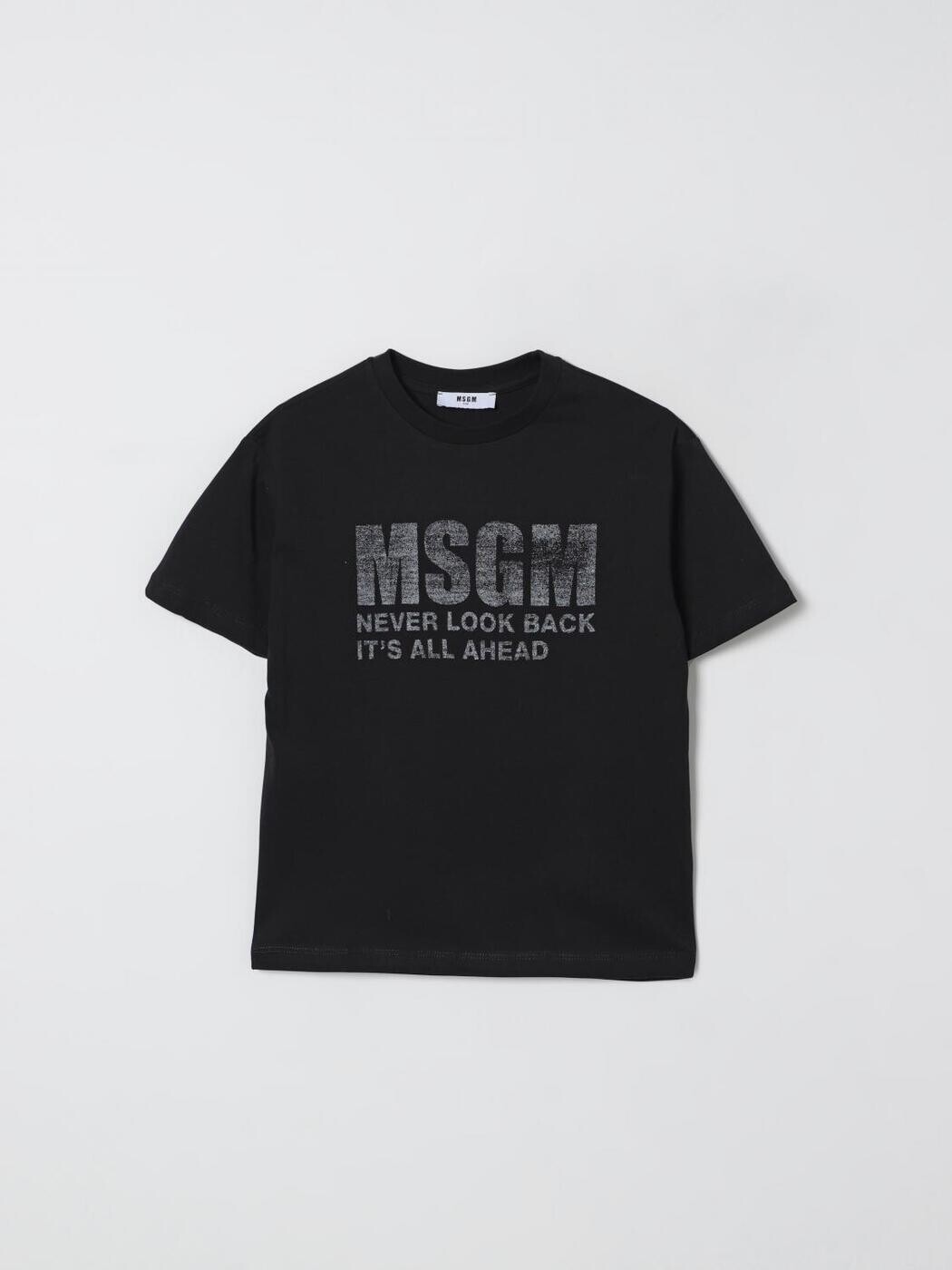 エムエスジーエム MSGM ロング衣袂ティーシャツ ティーシャツ ボーイズ 黒いこと Long sleeve t-shirts F5MSJUTH087 関税 貨物輸送無料 2025AW gi