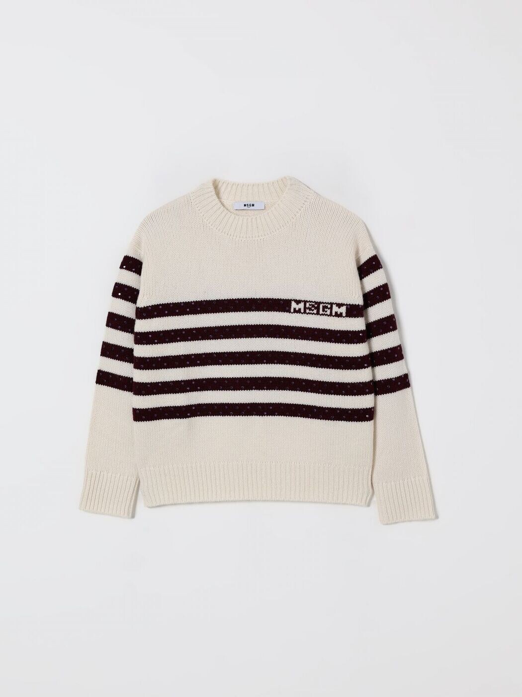 エムエスジーエム MSGM クルーネックジャンパー ニットウェア ガールズ ベージュ Crew neck jumpers F5MSJGJP082 Cream 関税 送料無料 2025AW gi|BRANDSHOP「il Tesoro」