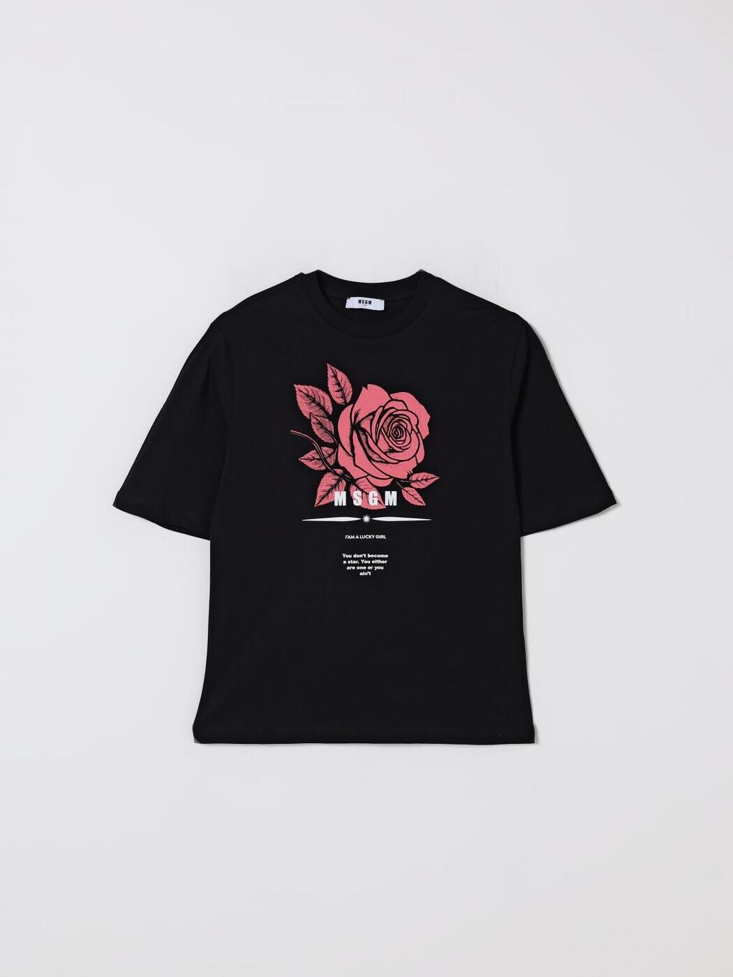 エムエスジーエム MSGM ロング衣袂ティーシャツ ティーシャツ ガールズ 黒いこと Long sleeve t-shirts F5MSJGTH039 関税 貨物輸送無料 2025AW gi